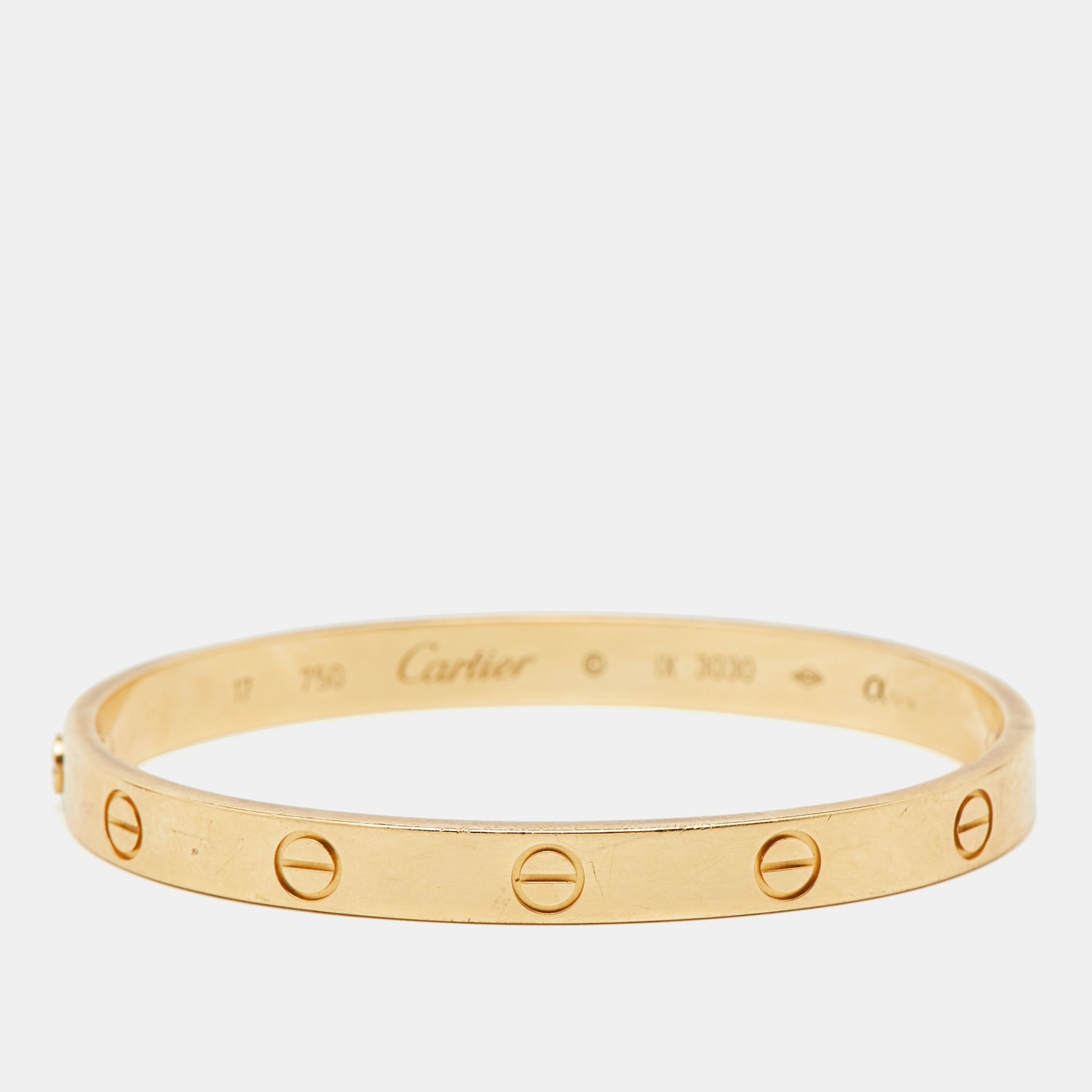 

Cartier Love 18k Yellow Gold Bracelet 17