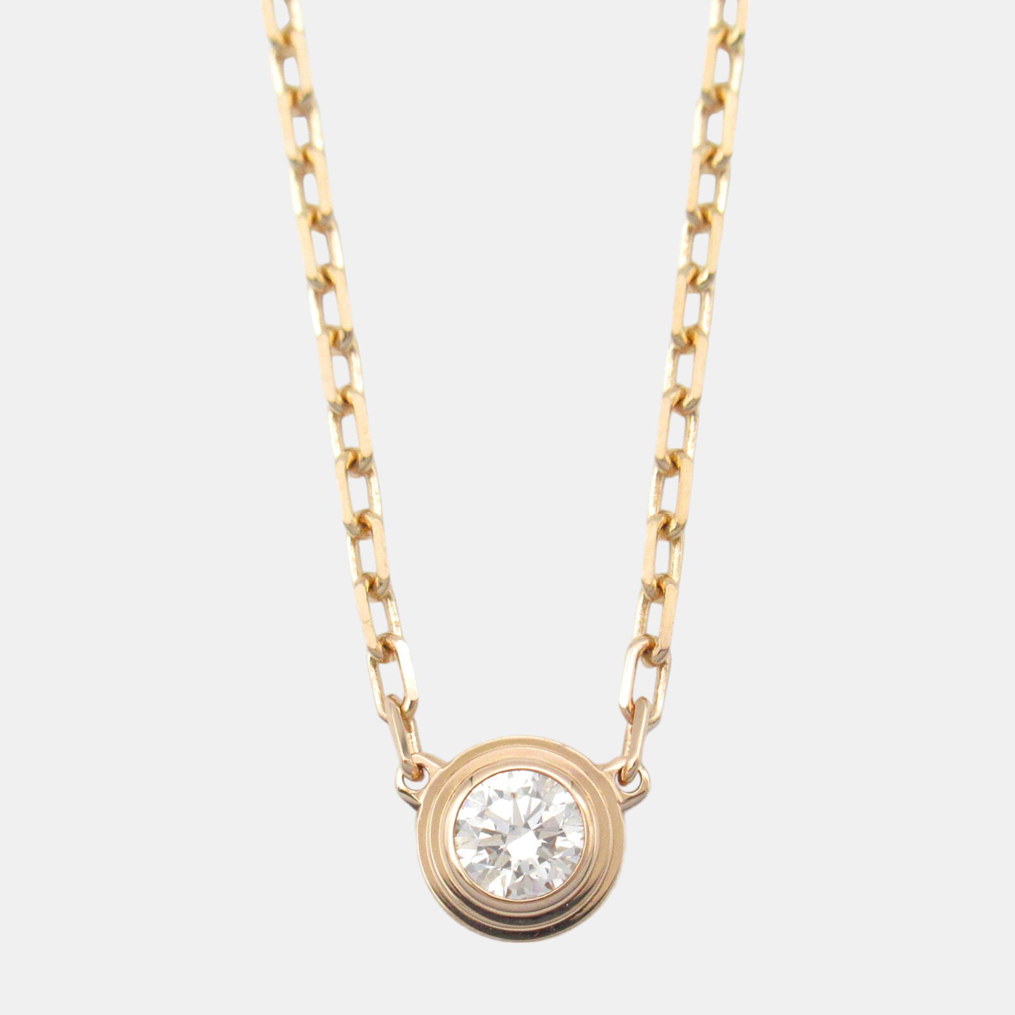 

Cartier 18K Rose Gold Diamond D'Amour Small Necklace