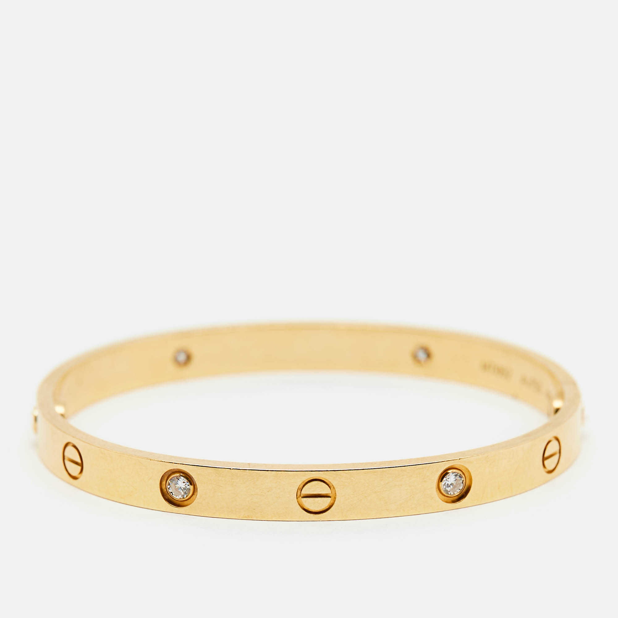 

Cartier Love 4 Diamond 18k Yellow Gold Bracelet 18