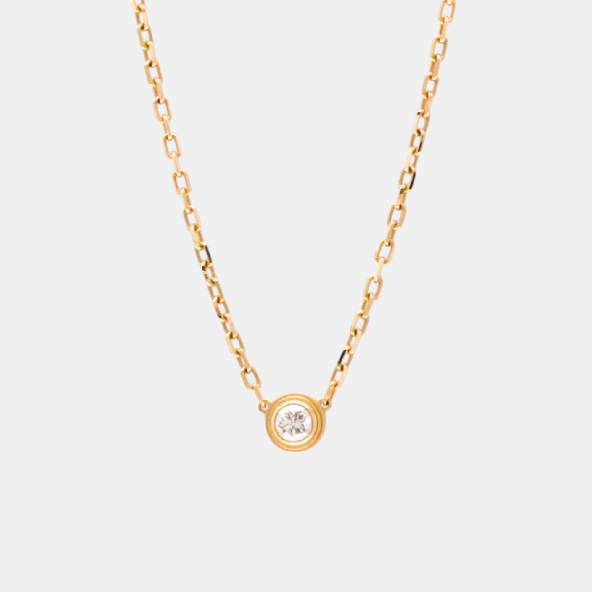 

Cartier 18K Rose Gold and Diamond D'amour Pendant Necklace