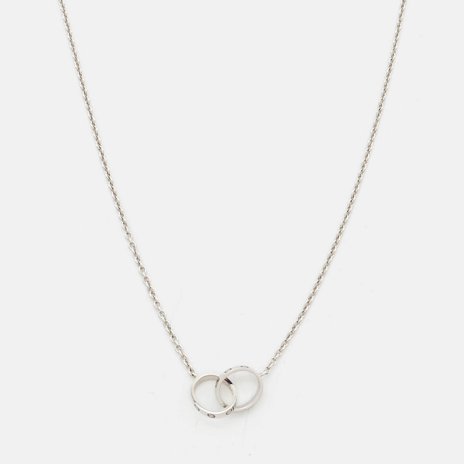 

Cartier Love Interlocking Loops 18k White Gold Necklace