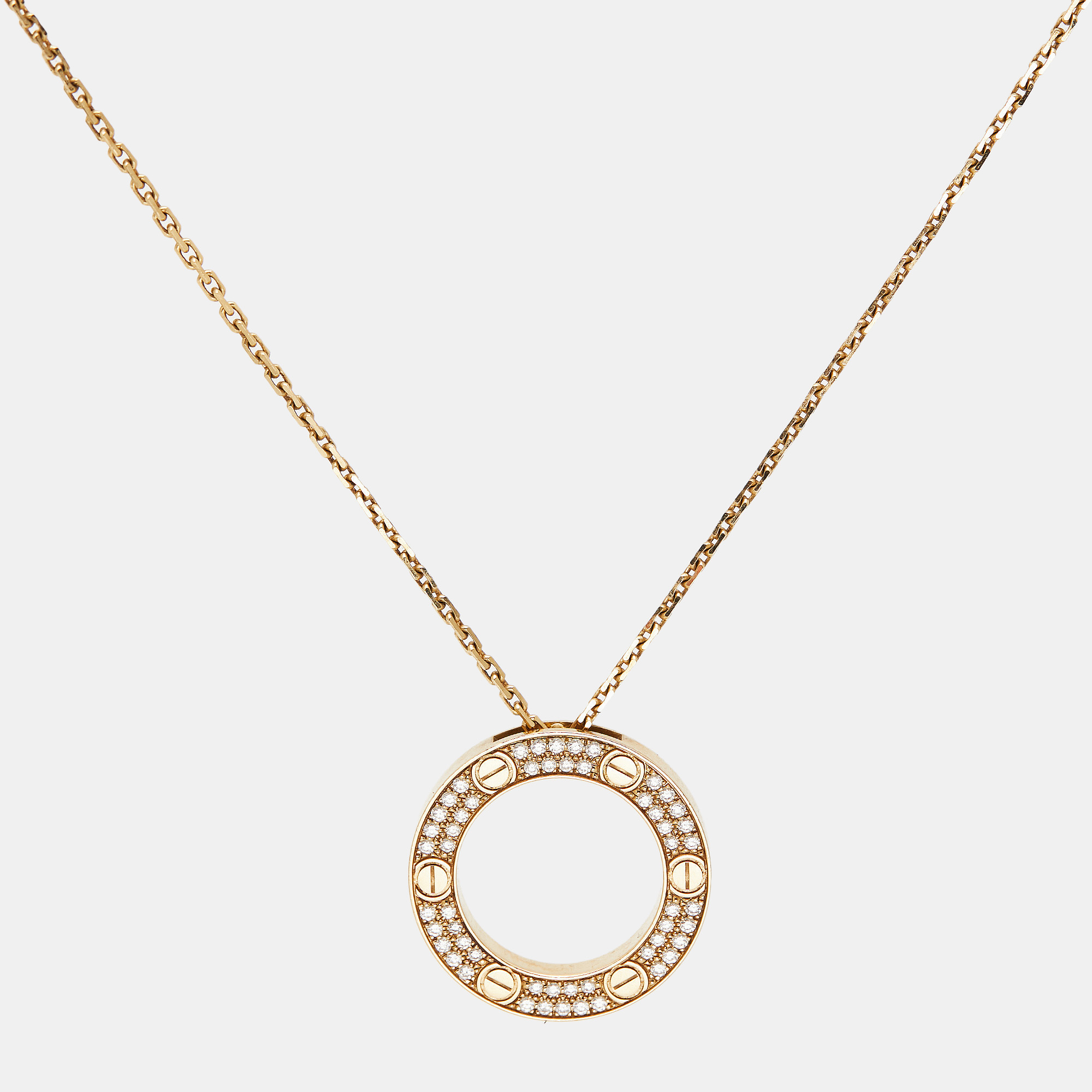 

Cartier Love Diamonds 18k Yellow Gold Necklace