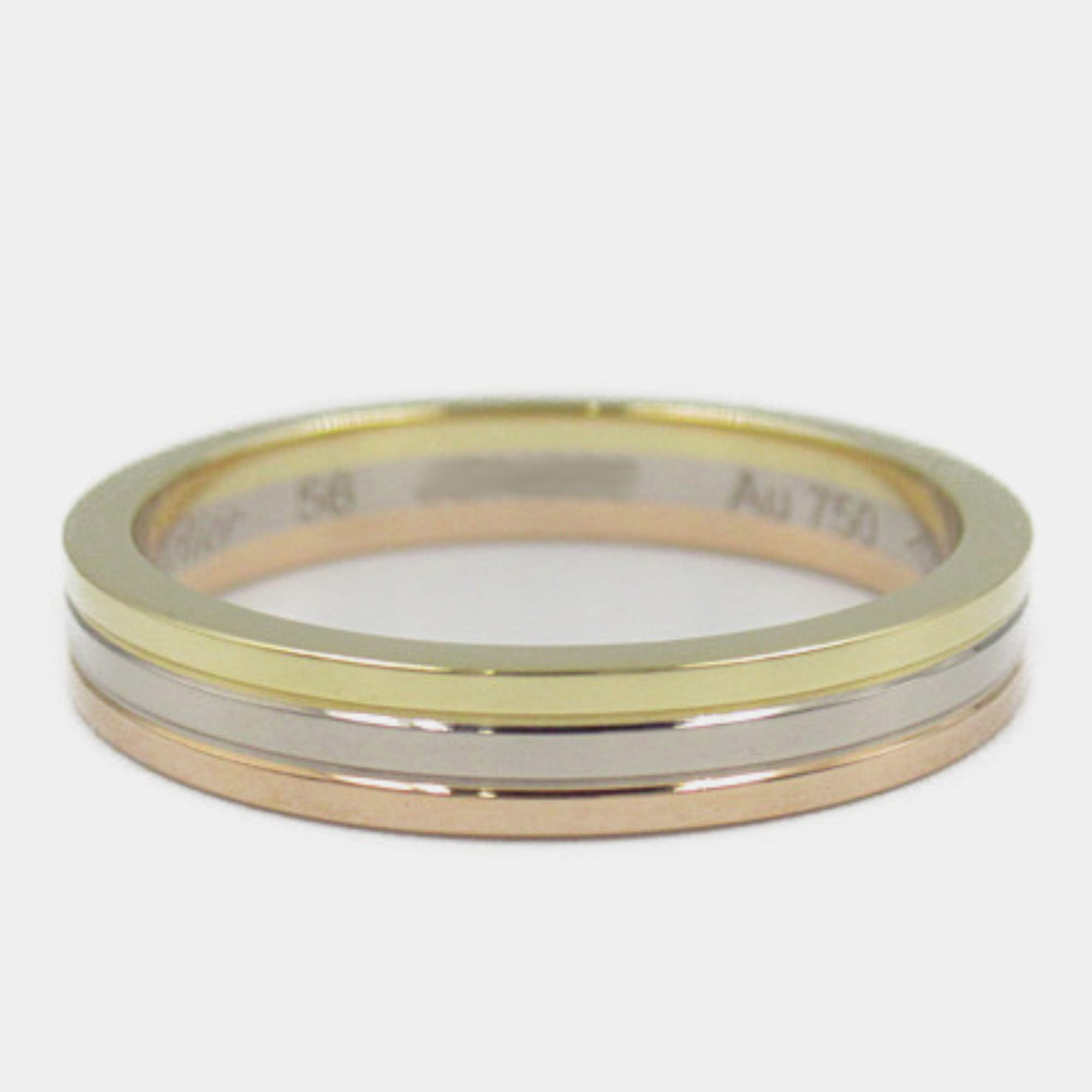 

Cartier 18K White, Yellow, Rose Gold Vendome Ring EU 56