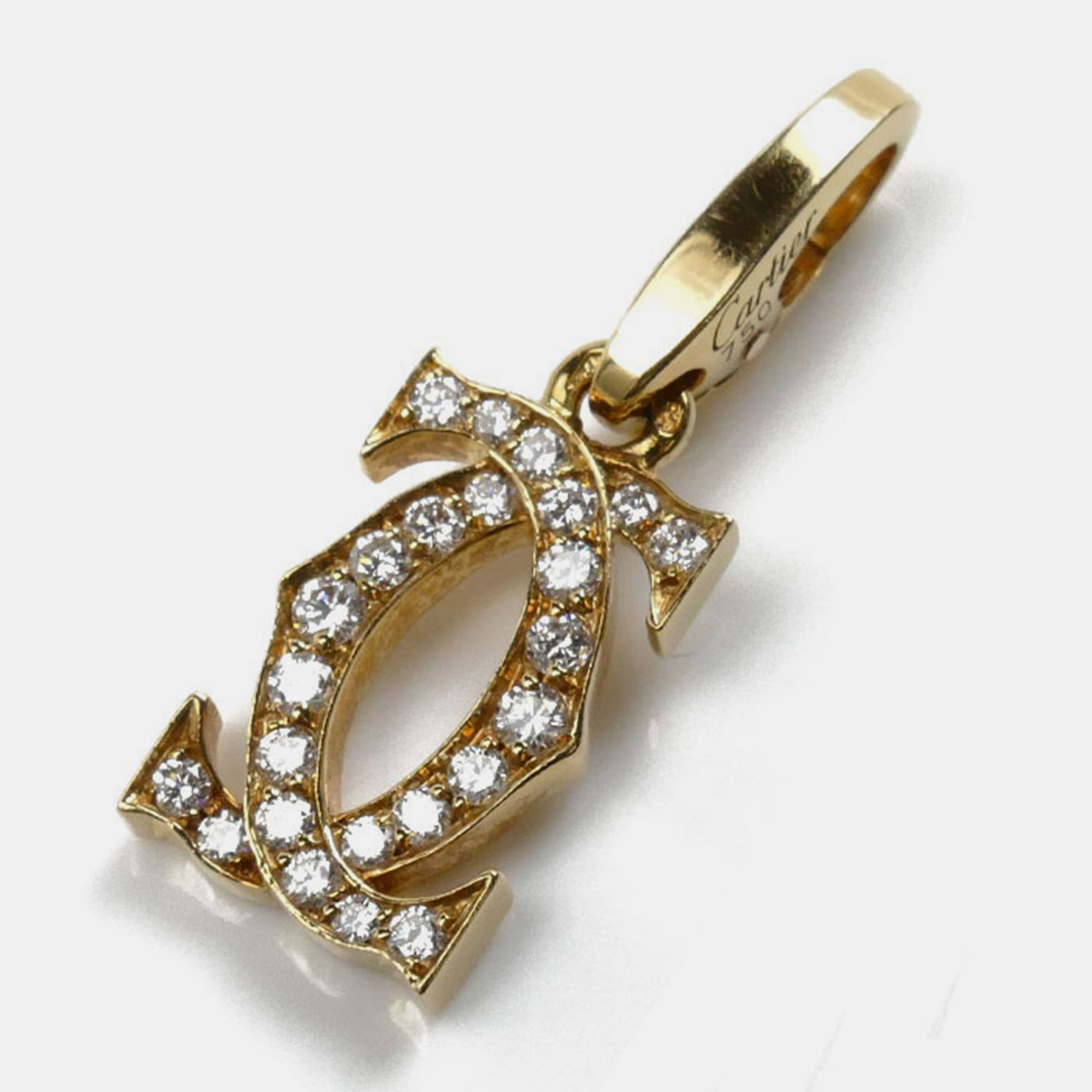 

Cartier 18K Yellow Gold Diamond 2C Pendant Charm