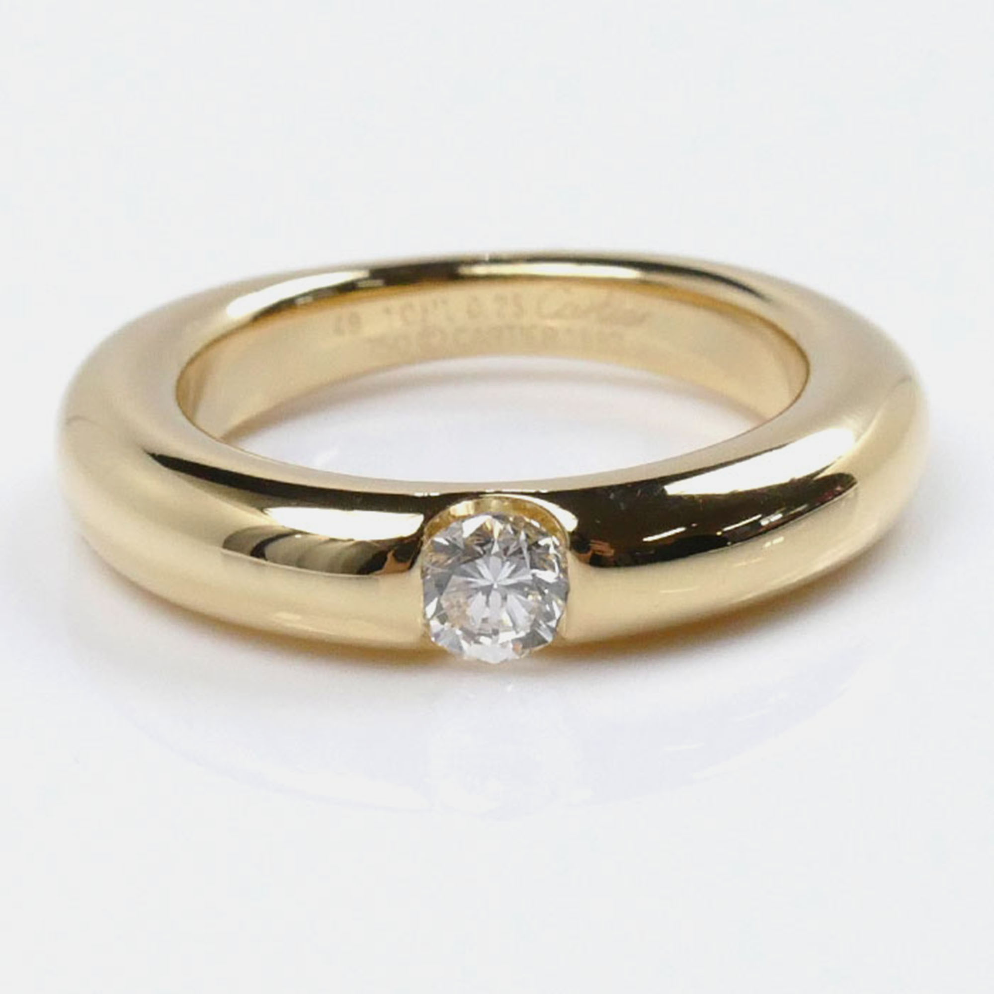 

Cartier 18K Yellow Gold Diamond Ellipse Ring EU 49