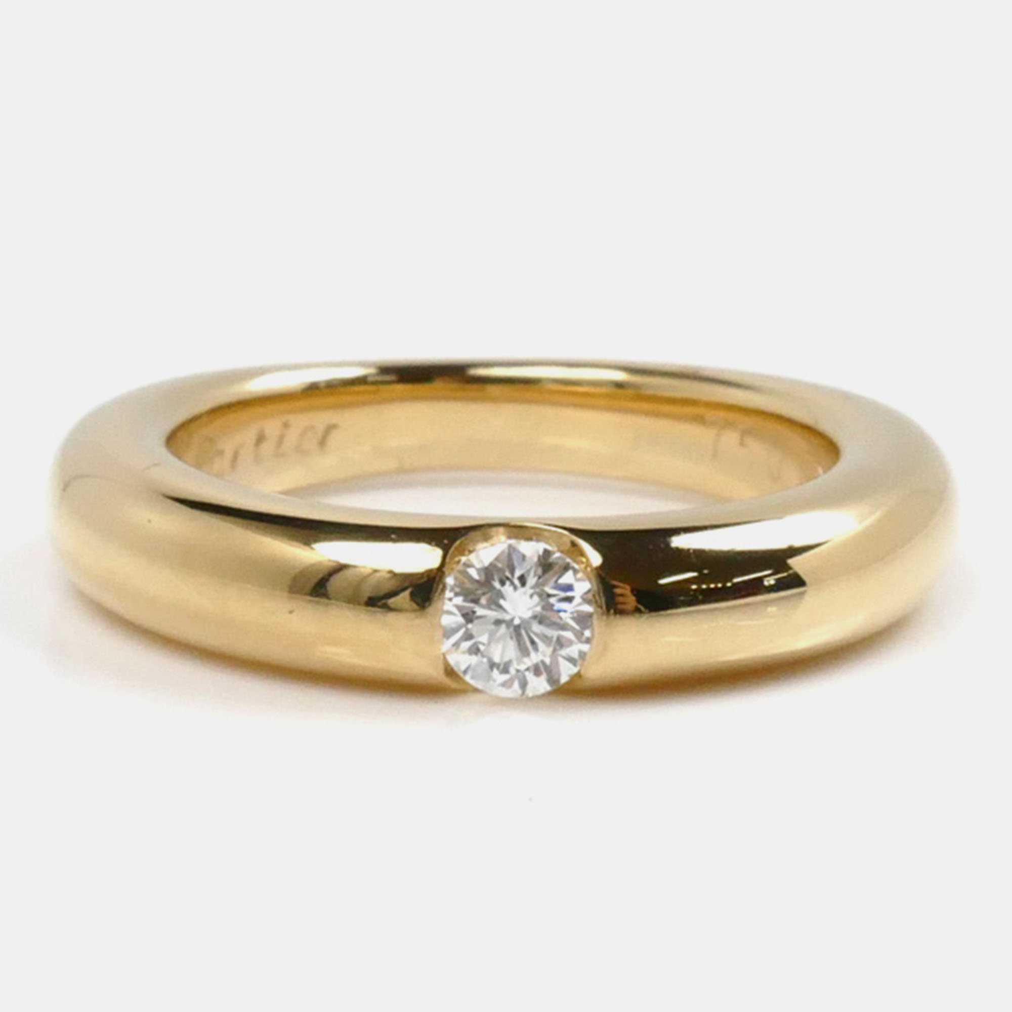 

Cartier 18K Yellow Gold Diamond Ellipse Ring EU 54