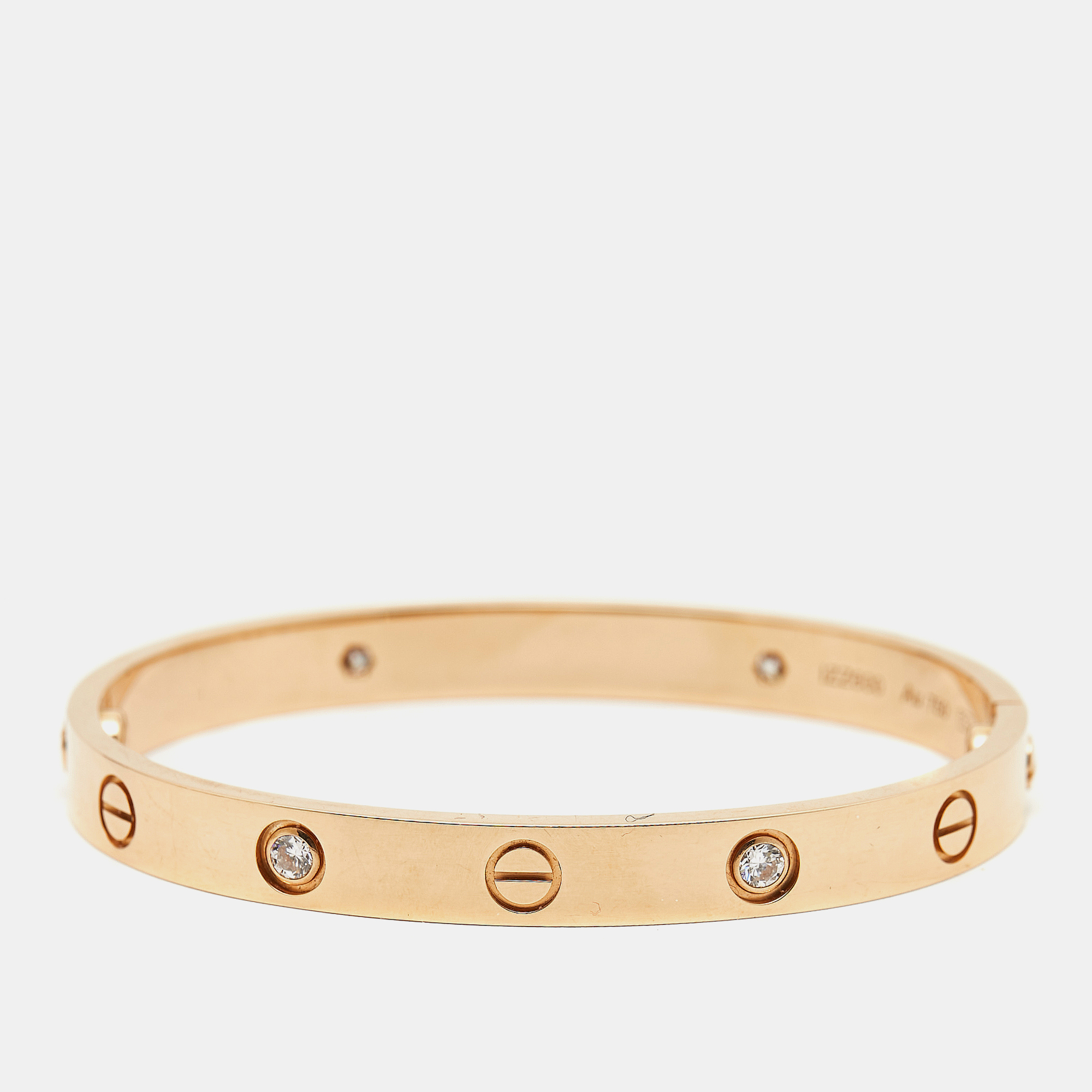 

Cartier Love 4 Diamonds 18k Rose Gold Bracelet 16