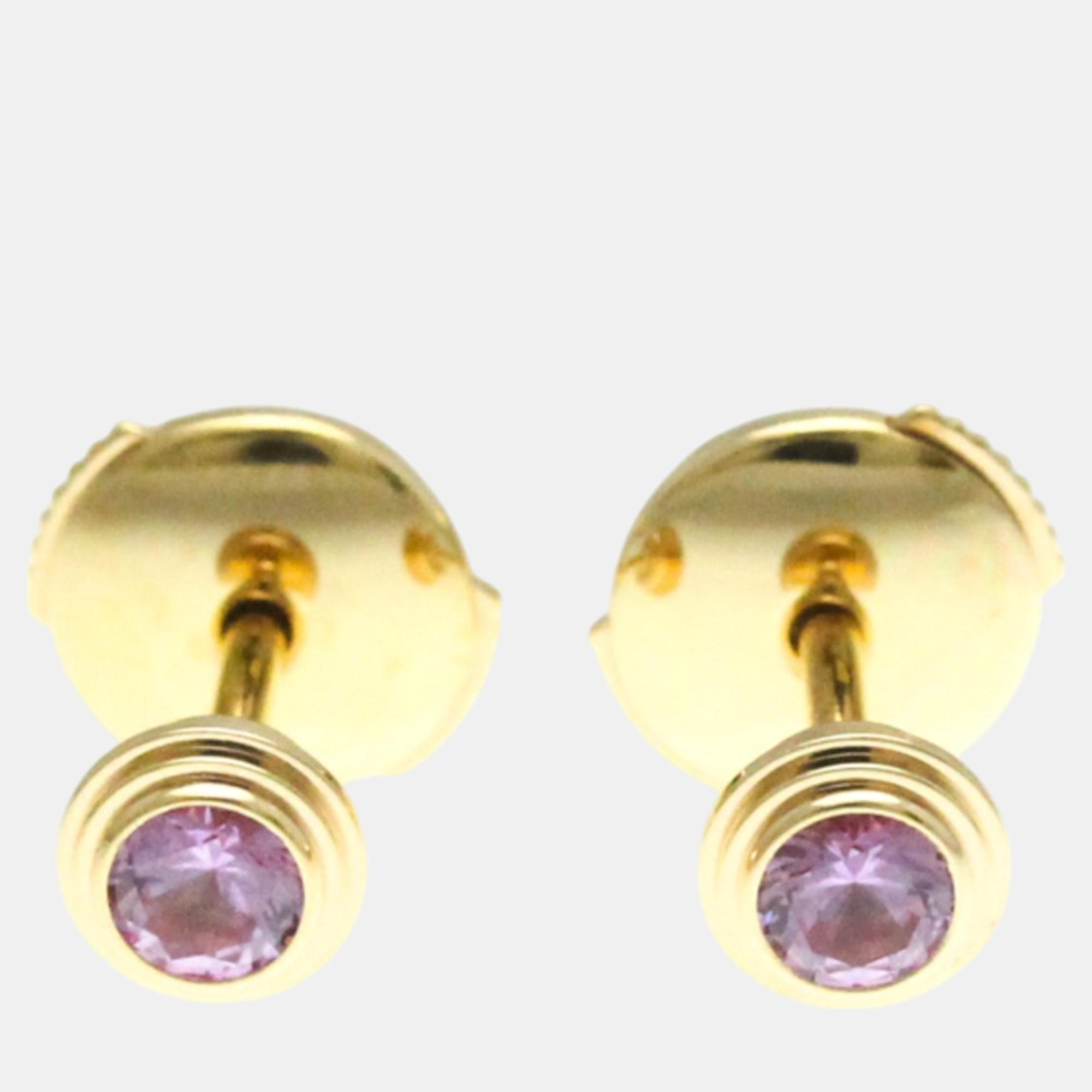 

Cartier 18K Rose Gold and Sapphire d'Amour Stud Earrings