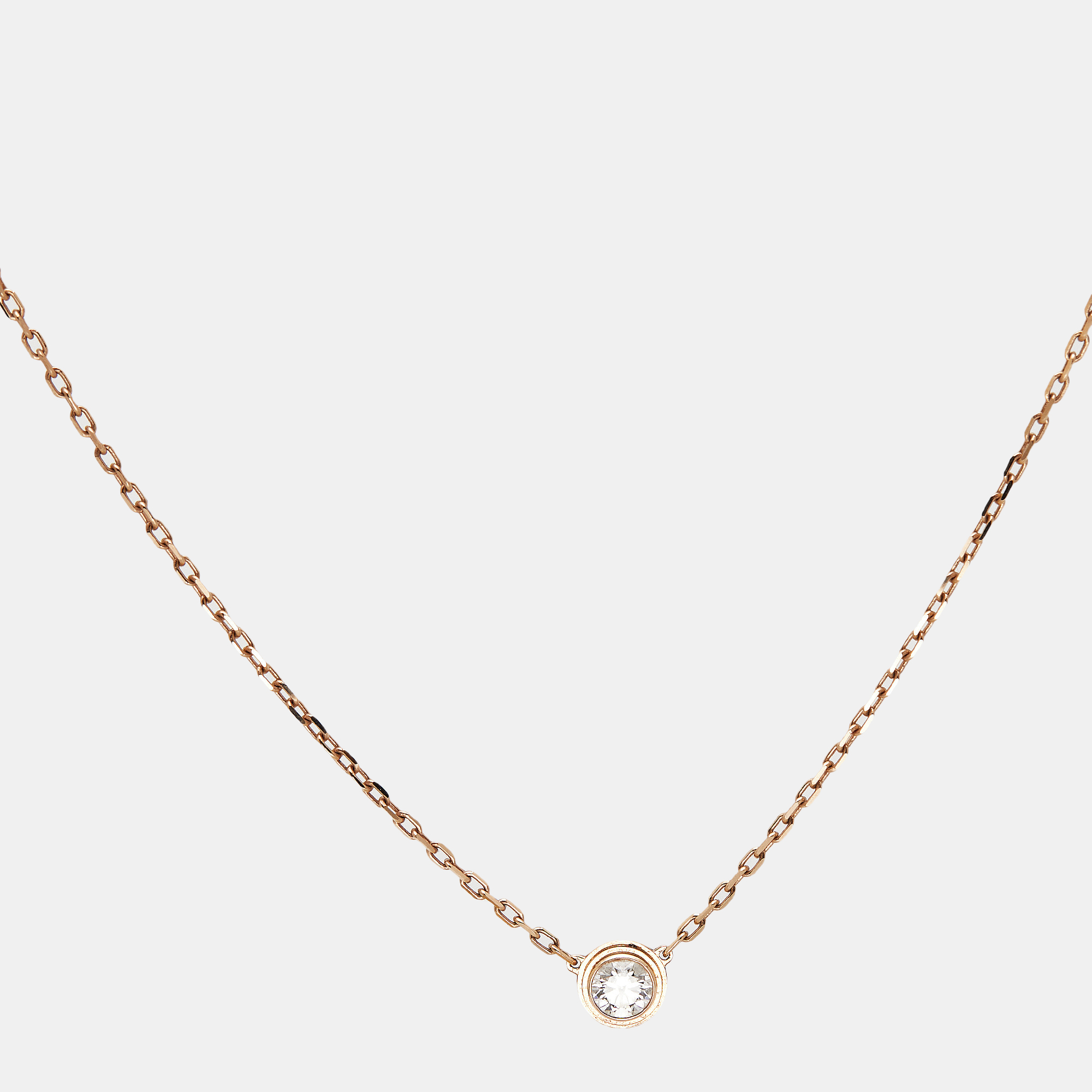 

Cartier D'Amour Diamond 18k Rose Gold Large Model Chain Necklace