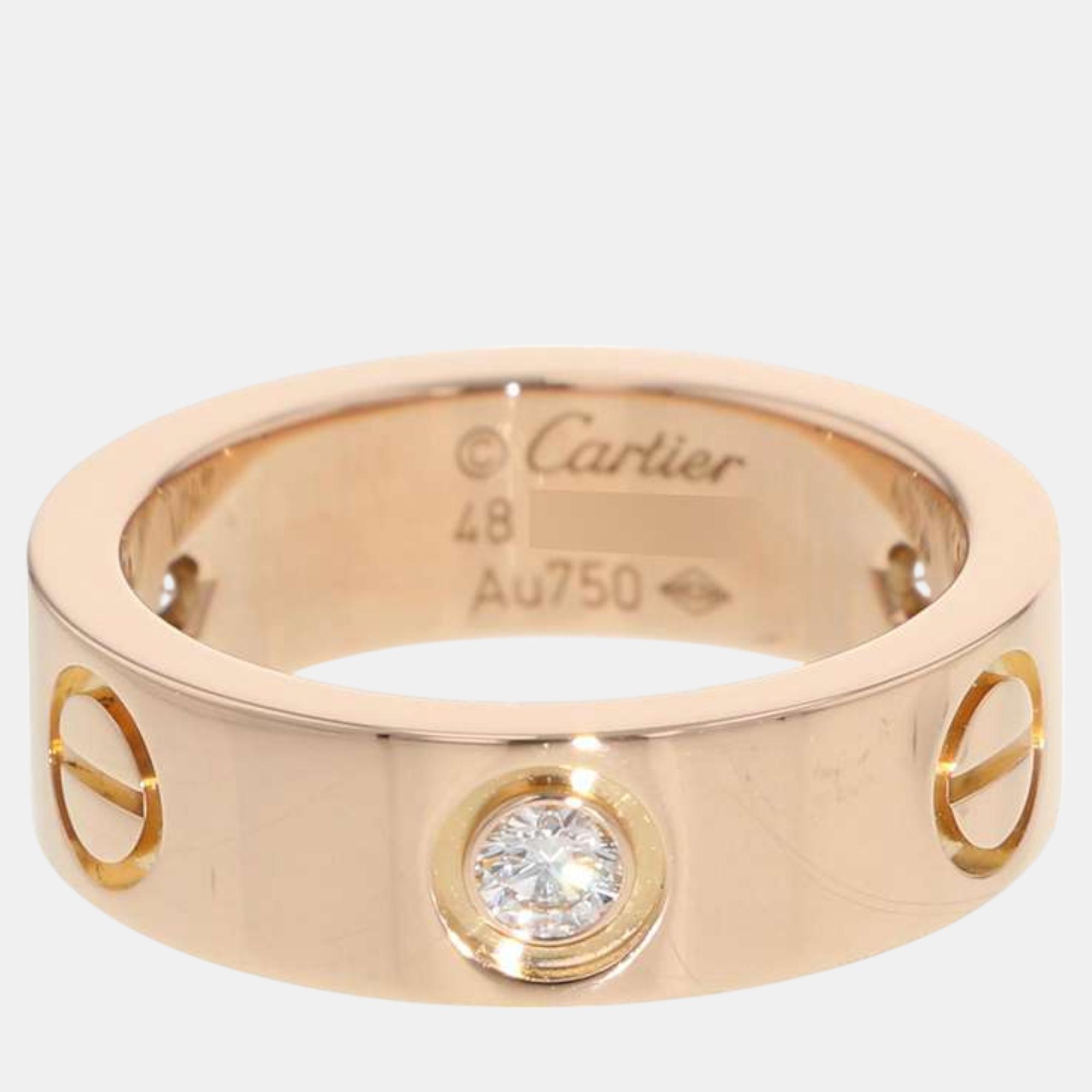 

Cartier Love Ring Classic Model Diamond Size, Pink