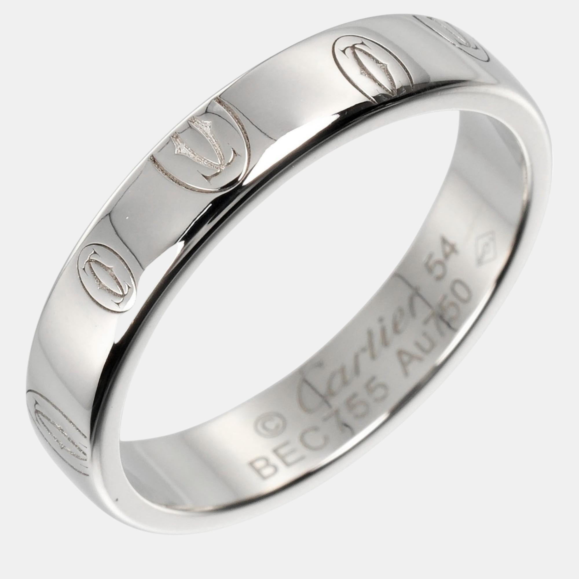 

Cartier 18K White Gold Happy Birthday Ring EU