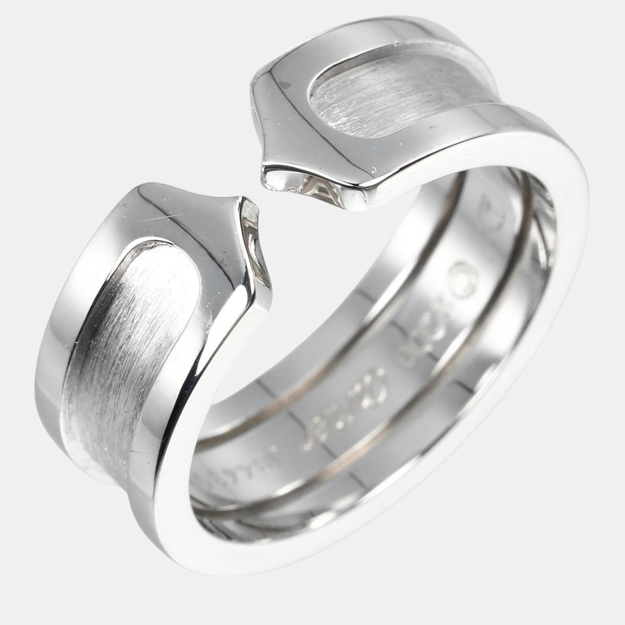 

Cartier 18K White Gold Double C Ring EU