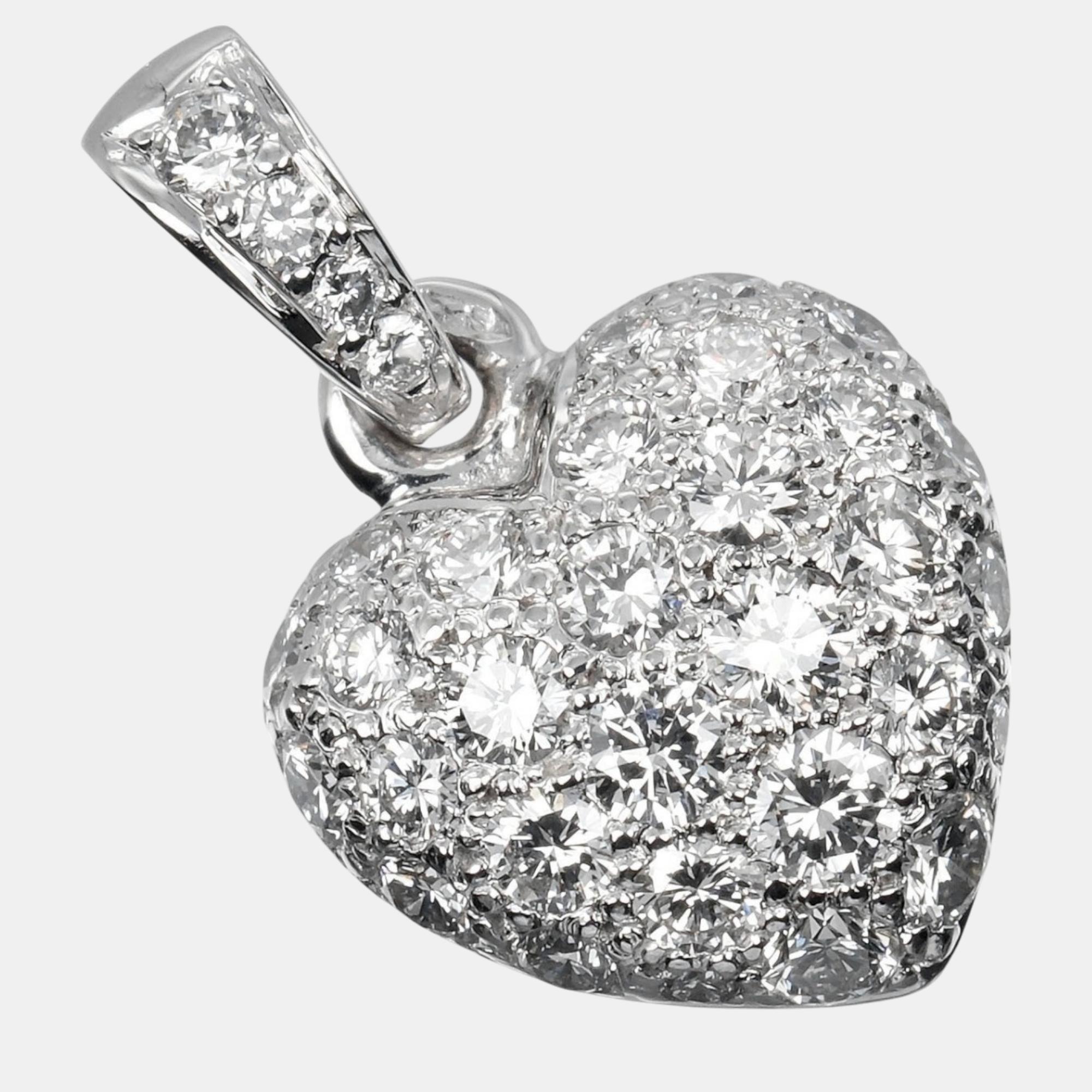 

Cartier 18K White Gold Diamond Heart Pendant