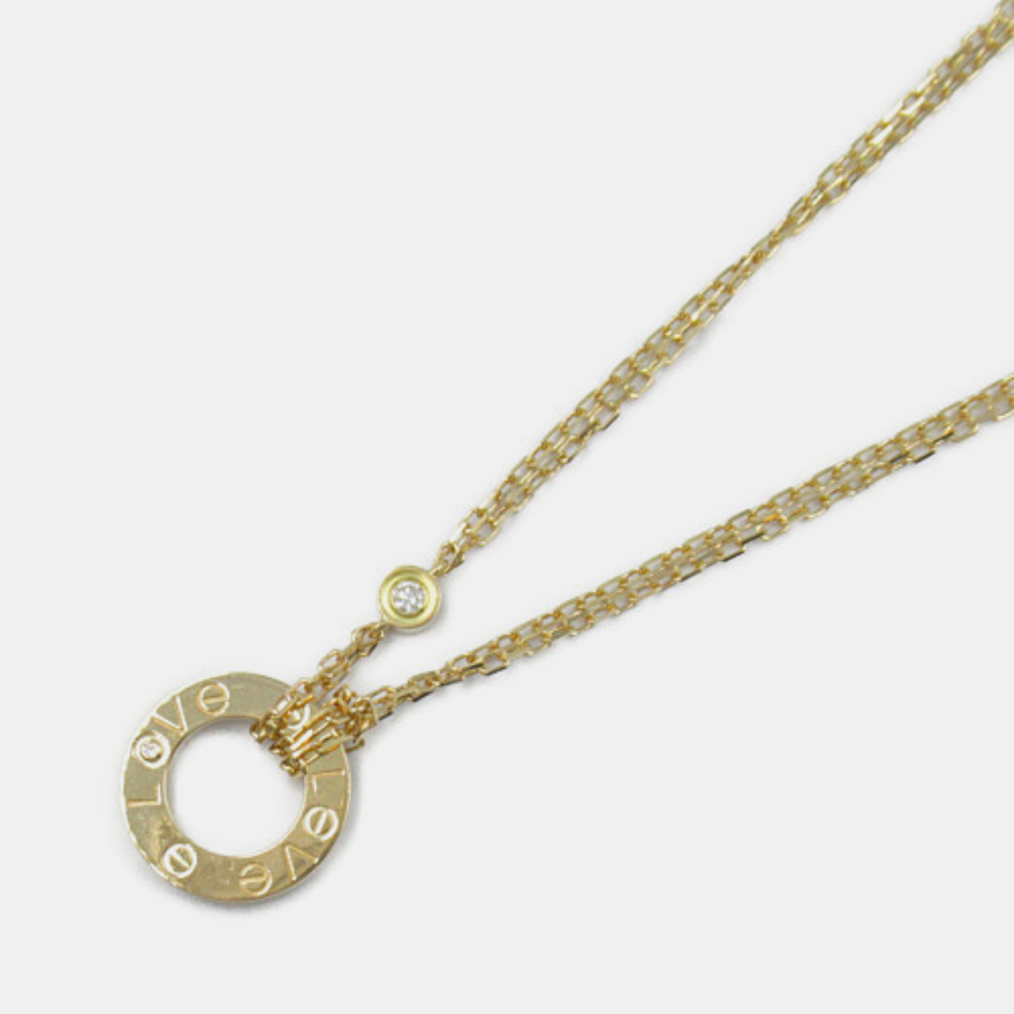 

Cartier 18K Yellow Gold Diamond Love Circle Necklace