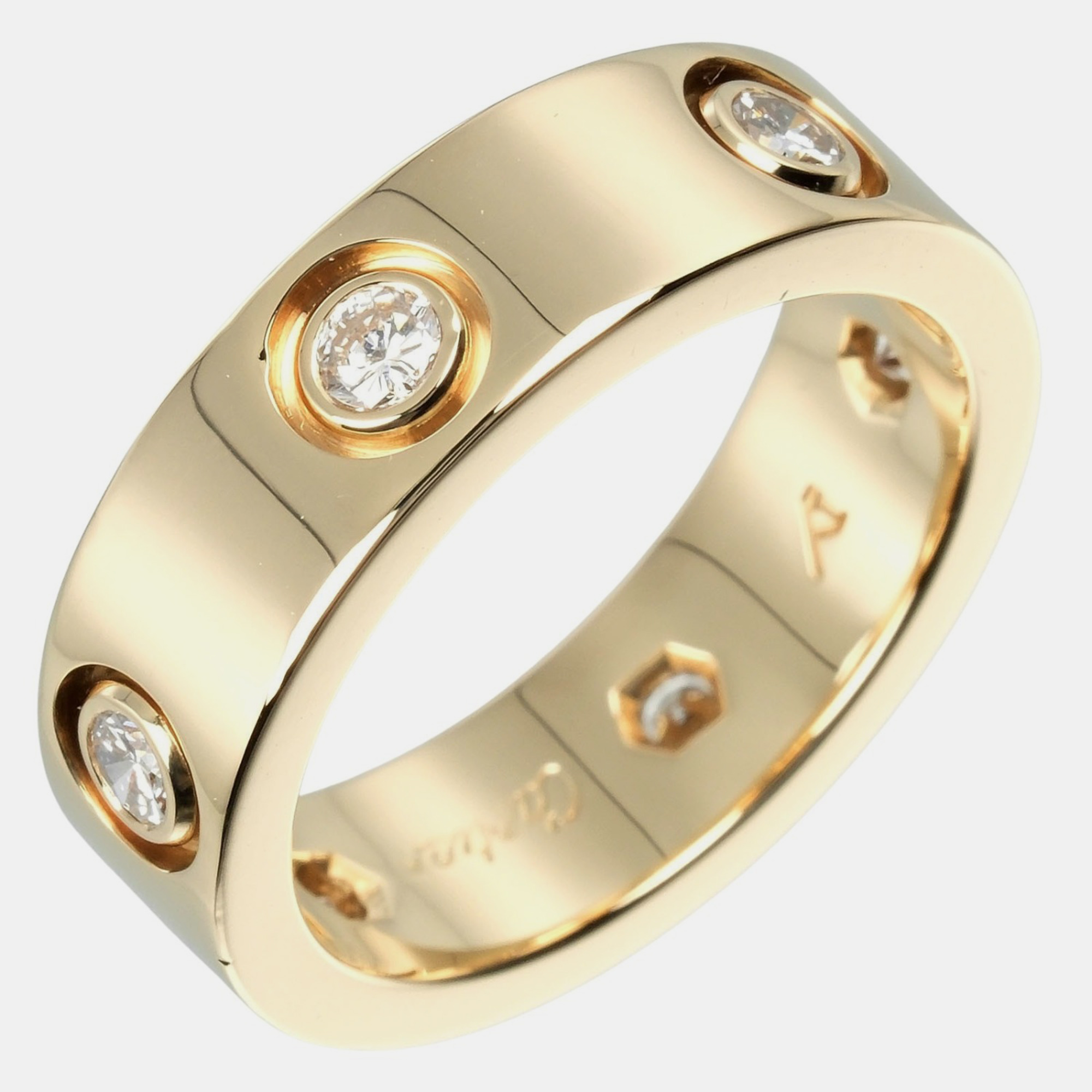 

Cartier 18K Yellow Gold Diamond Love Ring EU 49