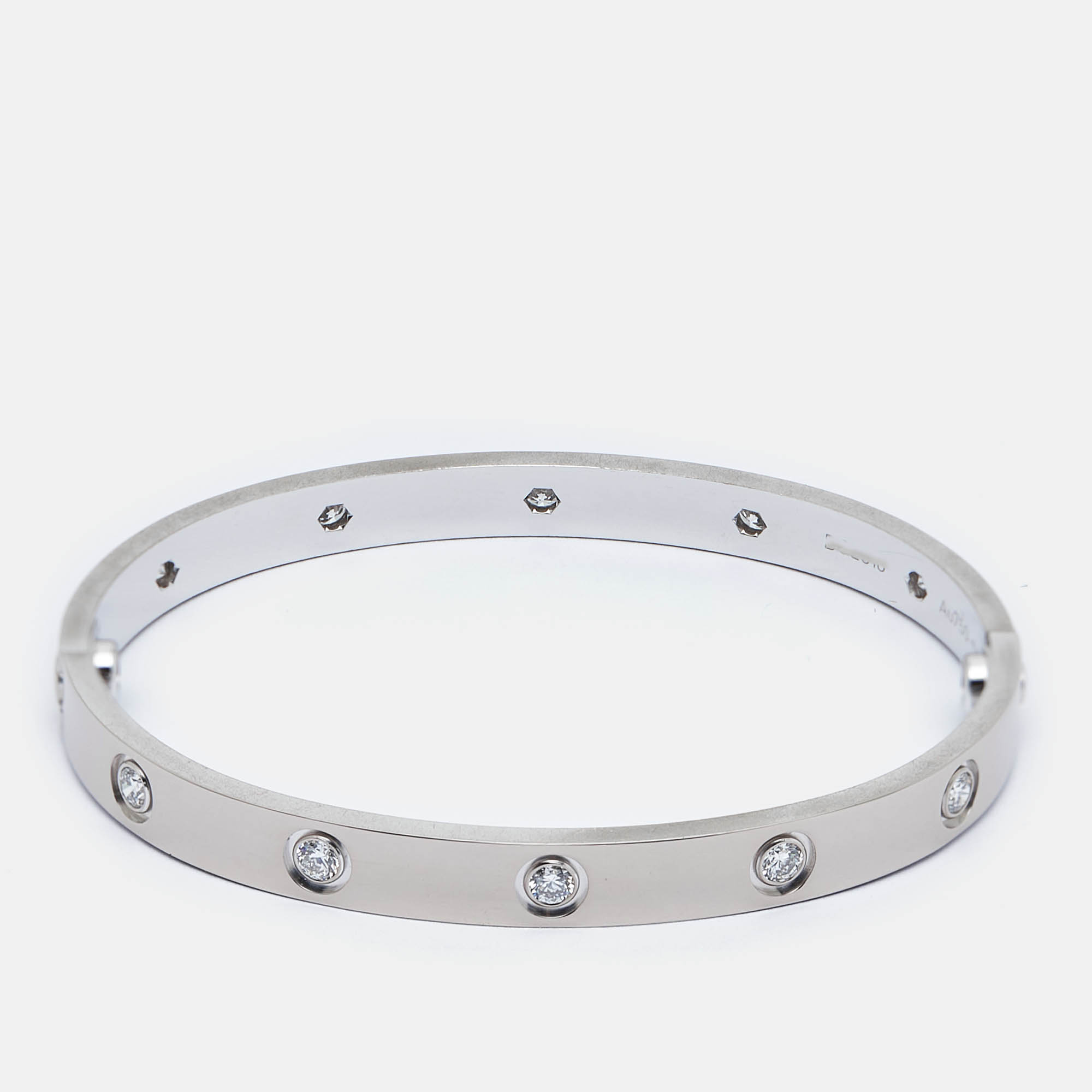 

Cartier Love 10 Diamonds 18k White Gold Bracelet 17