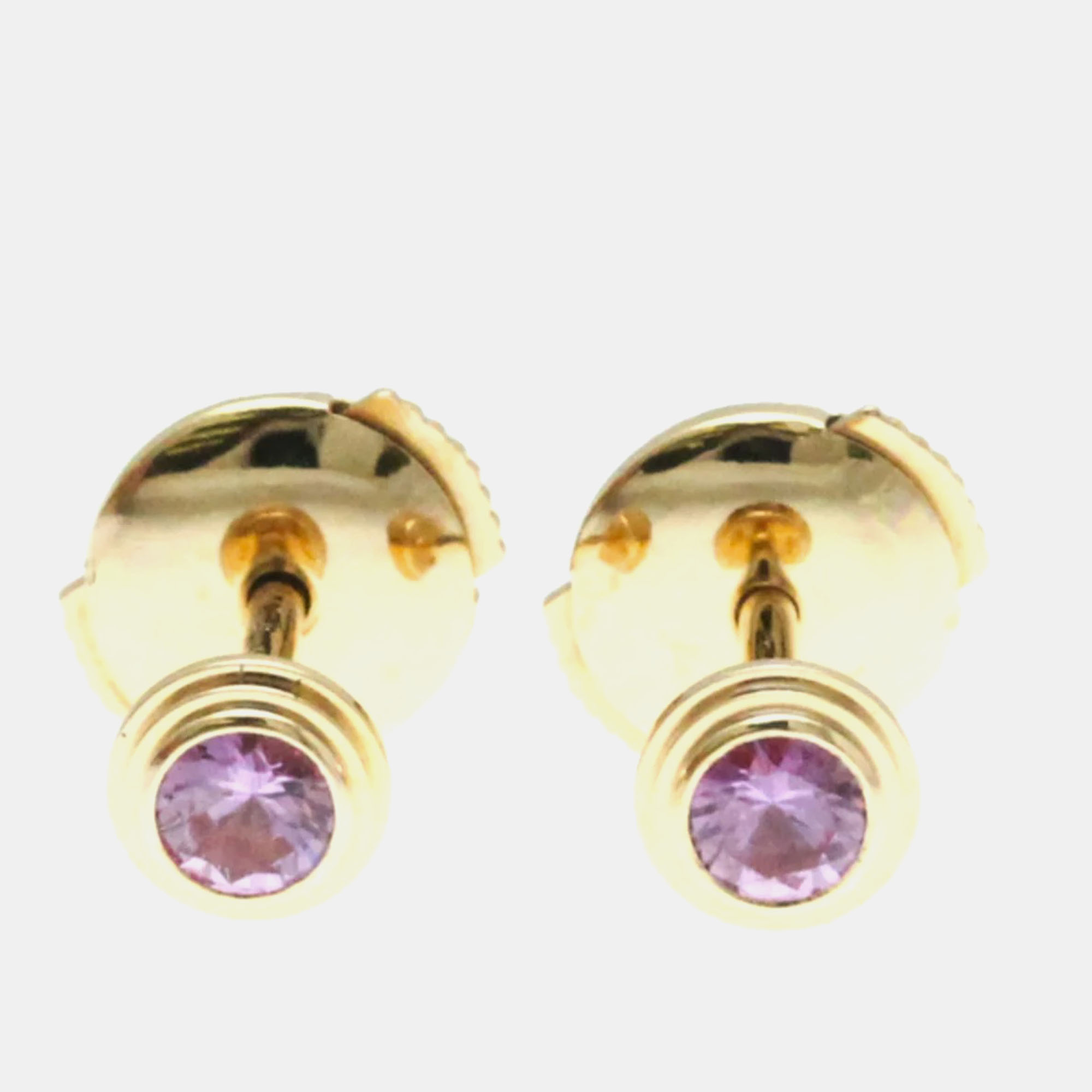 

Cartier 18K Pink Gold Pink Sapphire d'Amour Stud Earrings