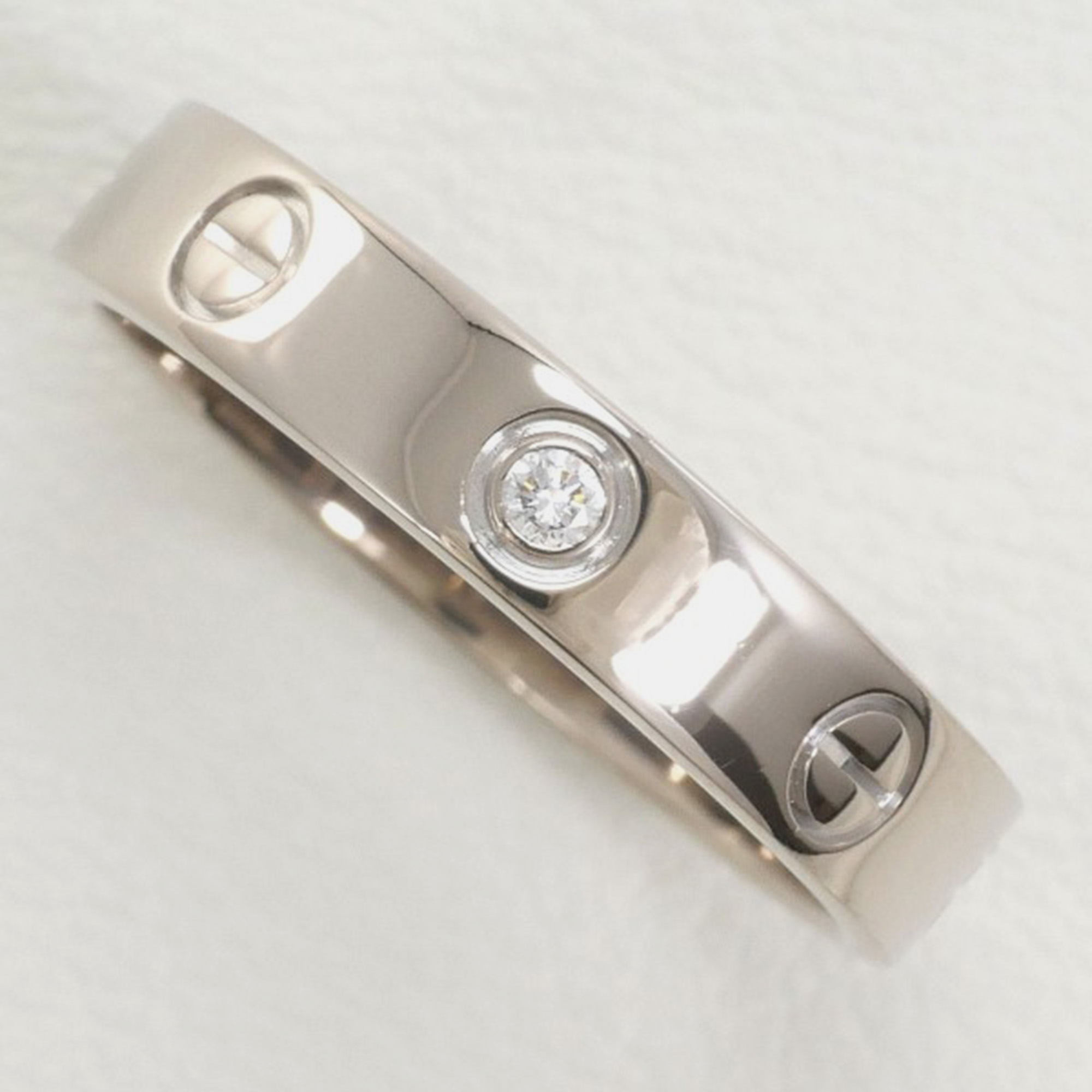 

Cartier 18K White Gold, Diamond Love Ring EU 55