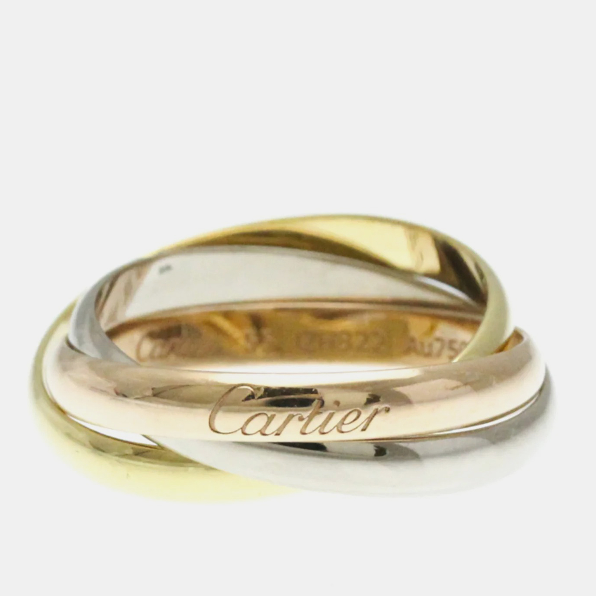 

Cartier 18K Yellow, Rose, White Gold Trinity Band Ring EU 55