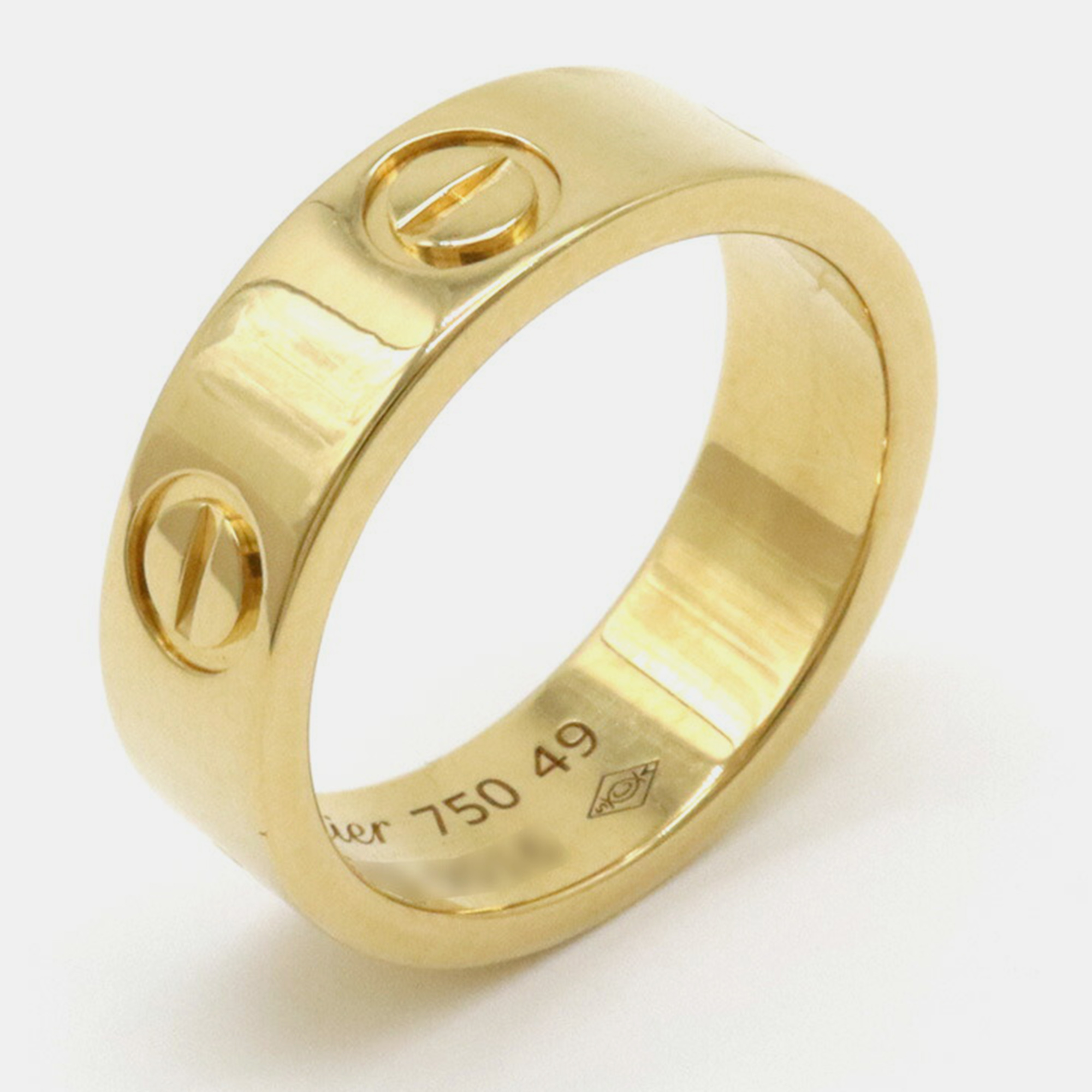 

Cartier 18K Yellow Gold Love Band Ring EU 49