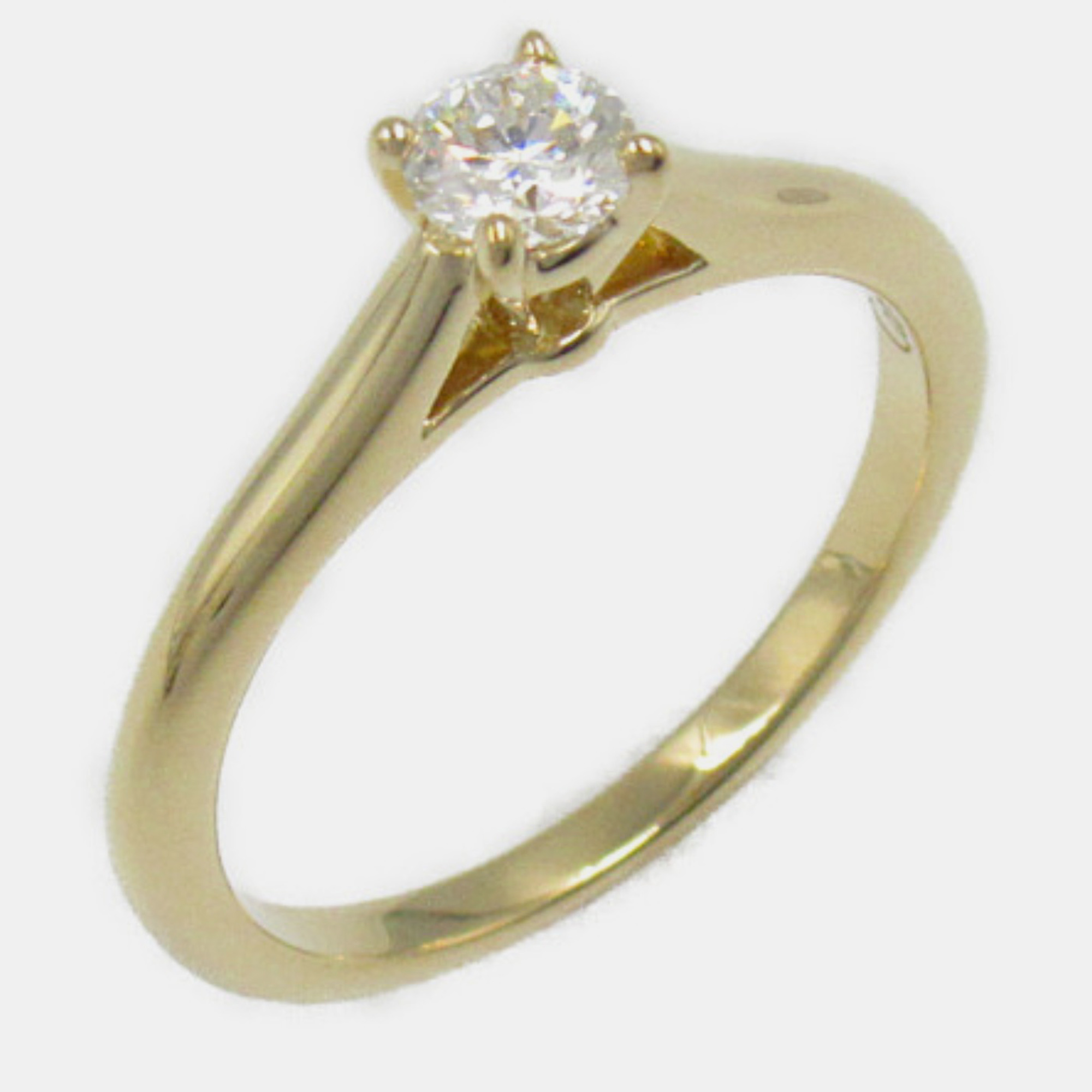 

Cartier 18K Yellow Gold and Diamond Solitaire Ring EU 49