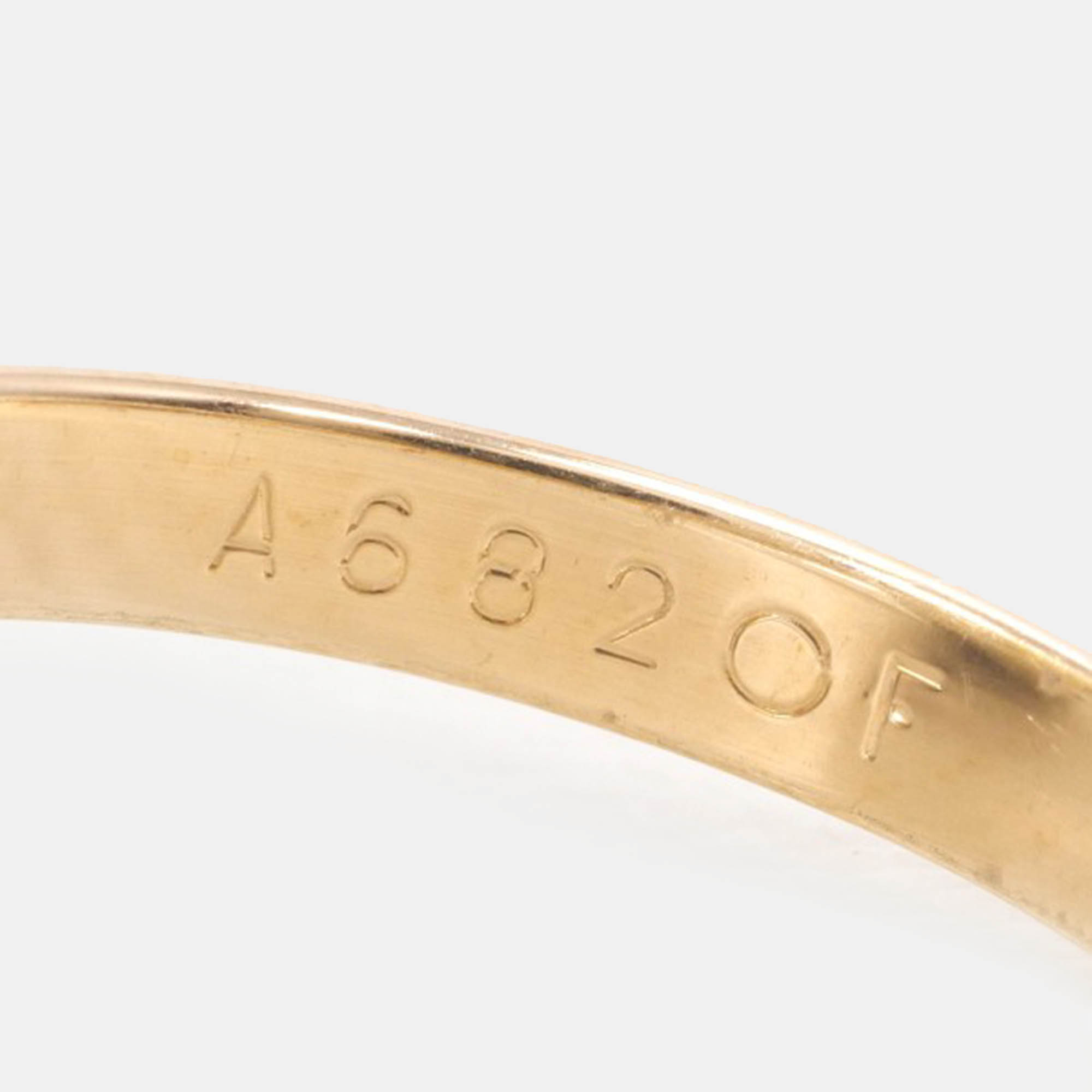 Cartier 18K Yellow, Rose, White Gold Trinity Band Ring EU 50 
