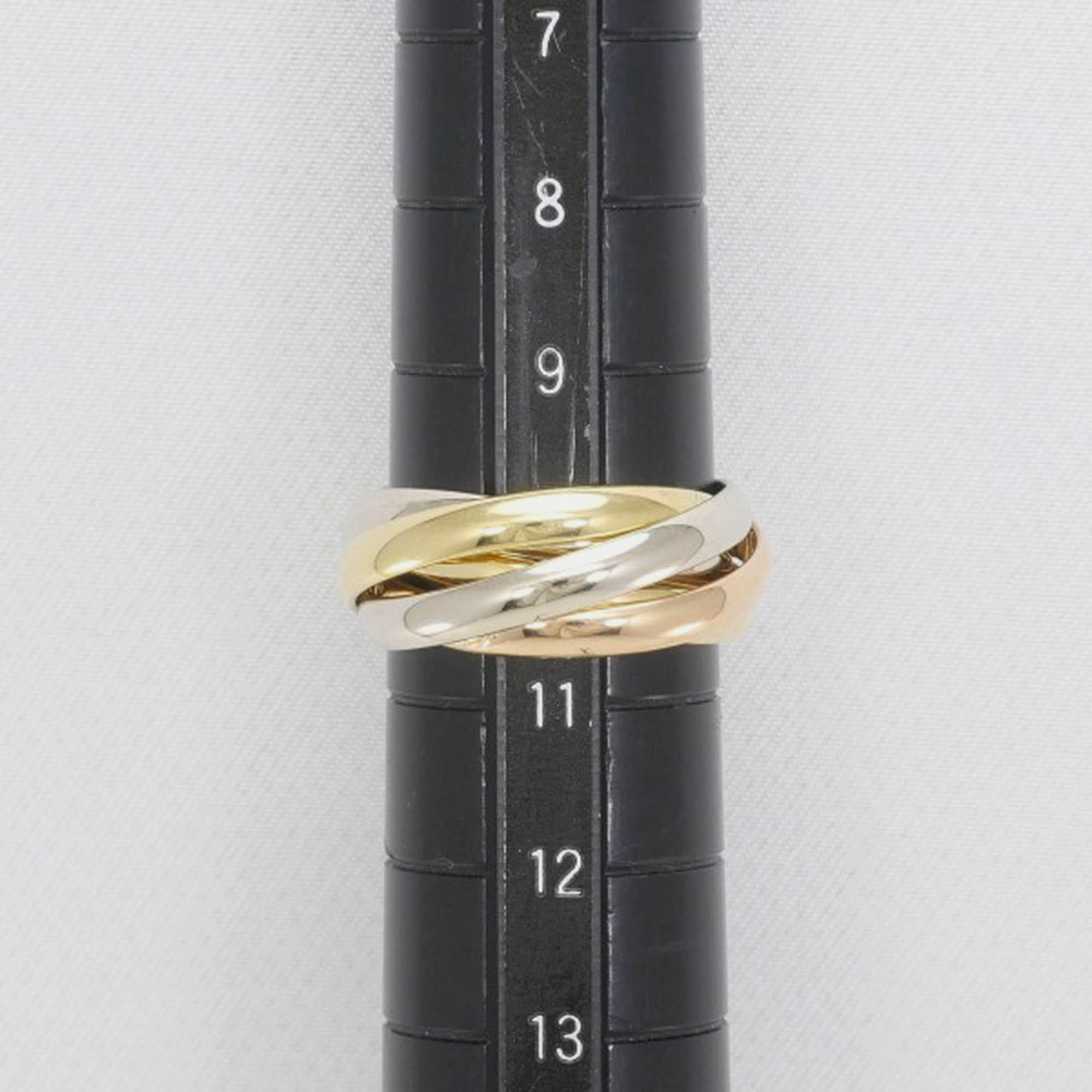 Cartier 18K Yellow, Rose, White Gold Trinity Band Ring EU 50 