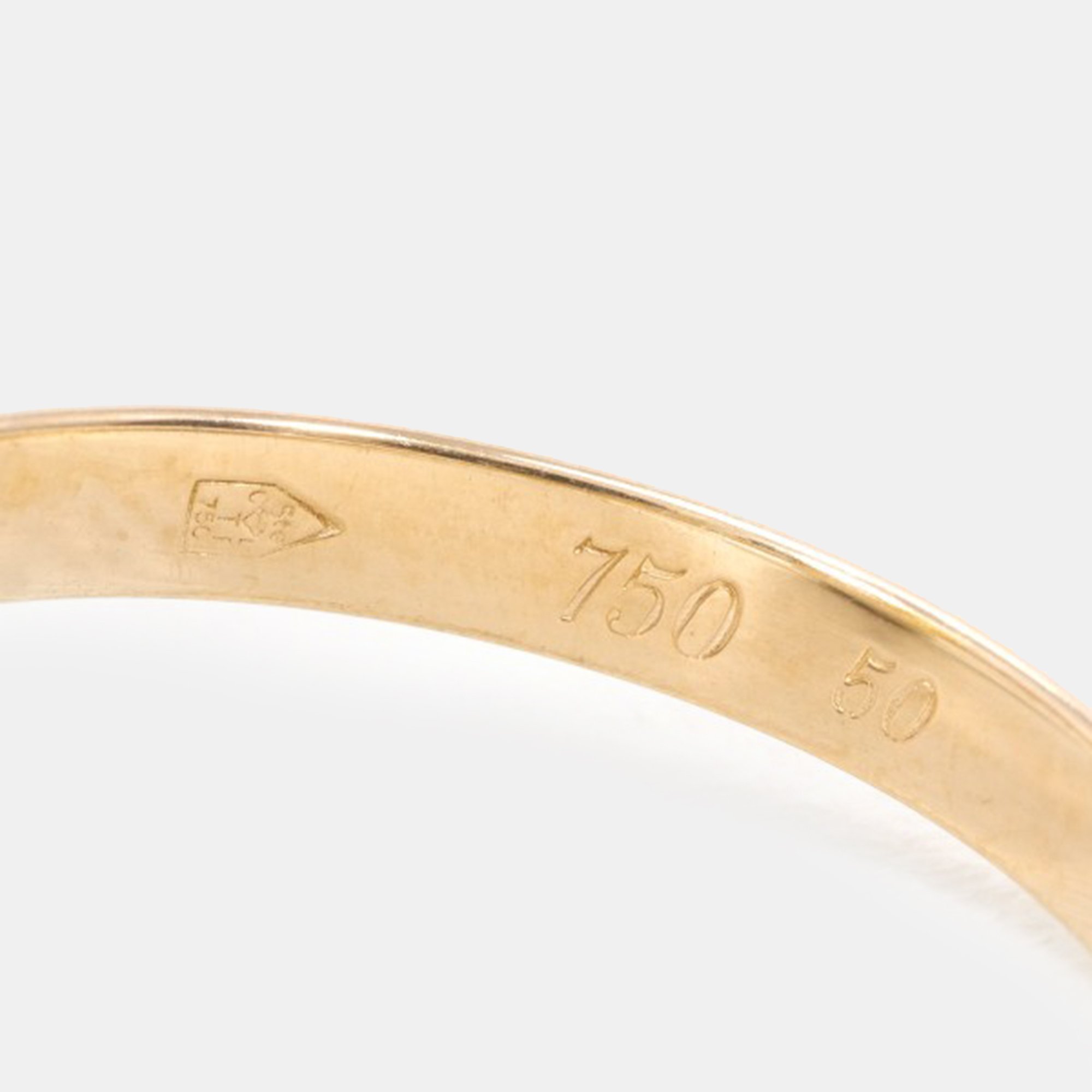 Cartier 18K Yellow, Rose, White Gold Trinity Band Ring EU 50 