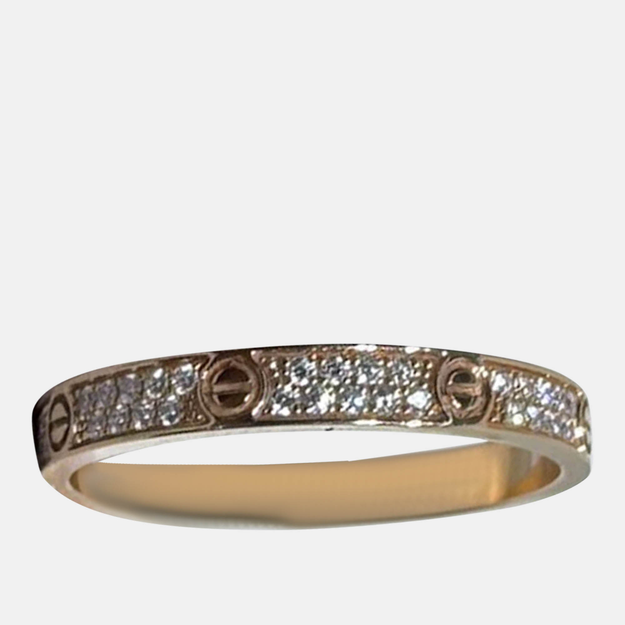 

Cartier Rose Gold Full Diamond Love Ring 53