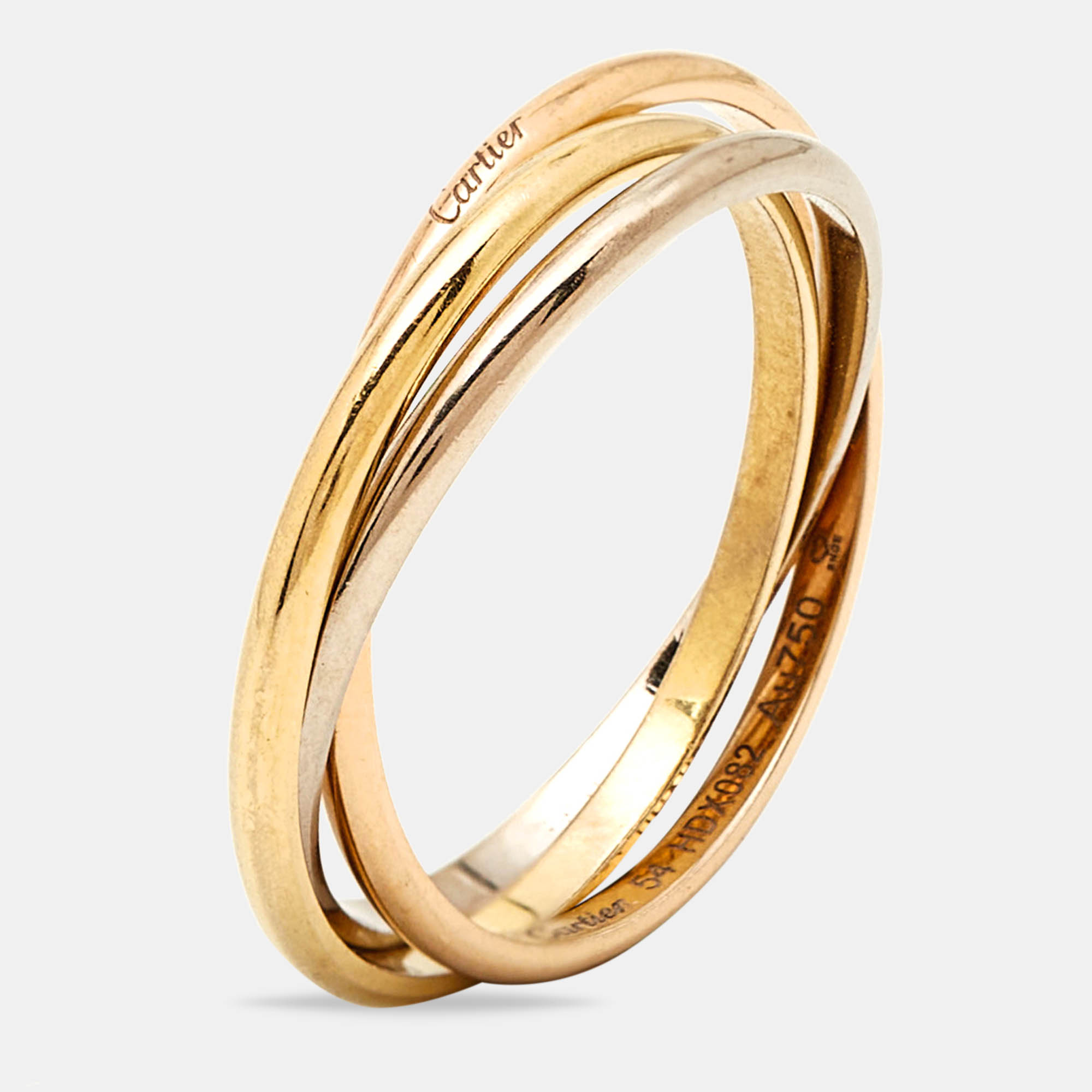 

Cartier Trinity 18k Three Tone Gold XS Model Ring Size