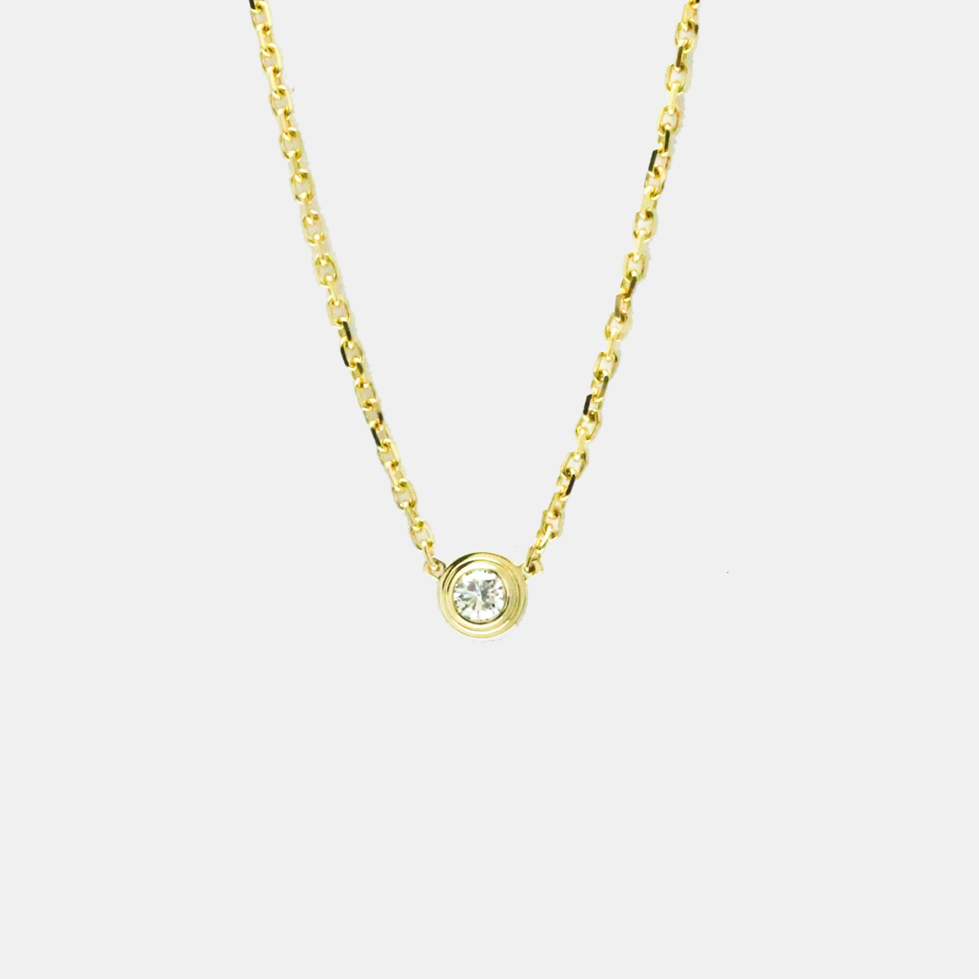 

Cartier 18K Yellow Gold and Diamond Diamants Légers Pendant Necklace