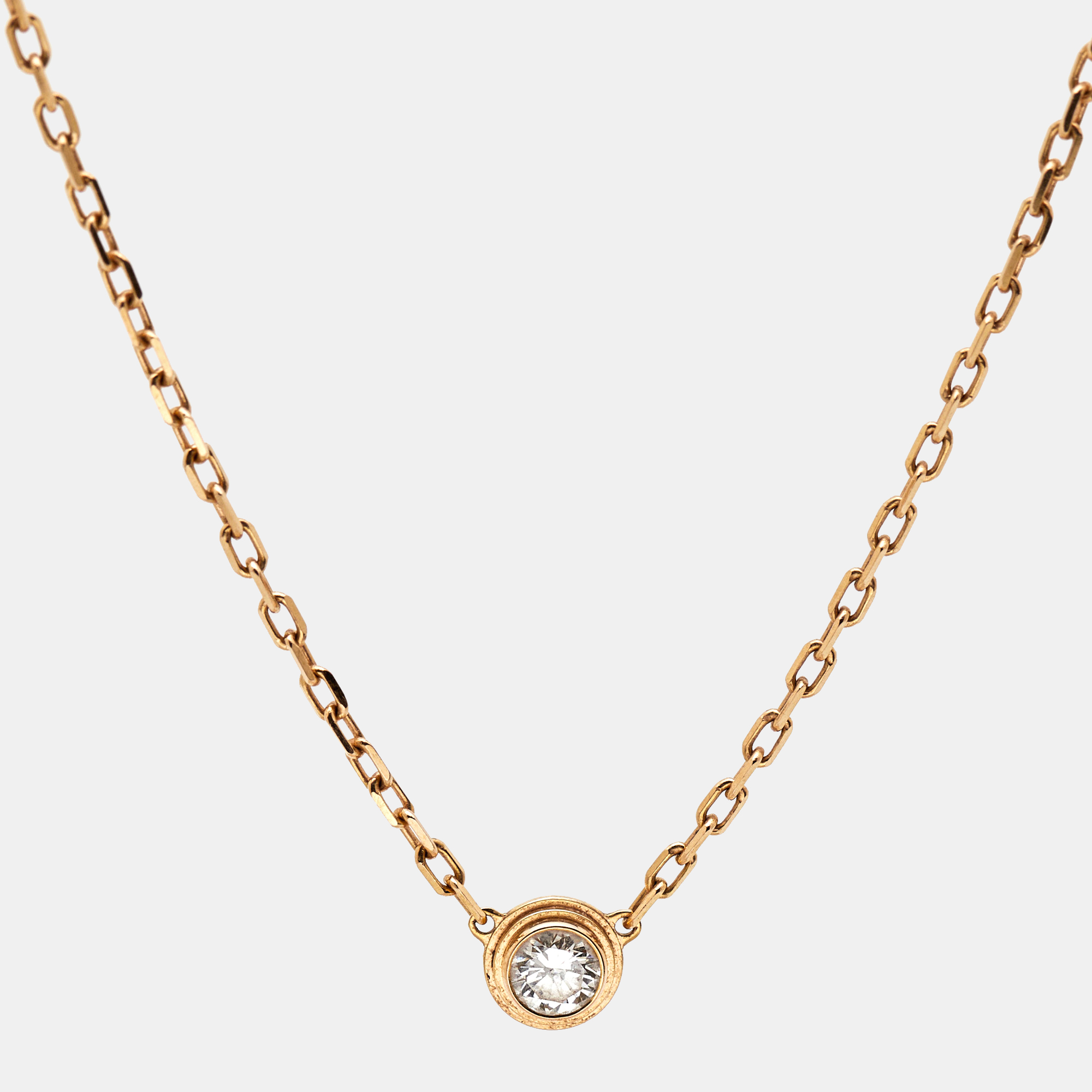 

Cartier D'Amour Diamond 18k Rose Gold Small Model Necklace