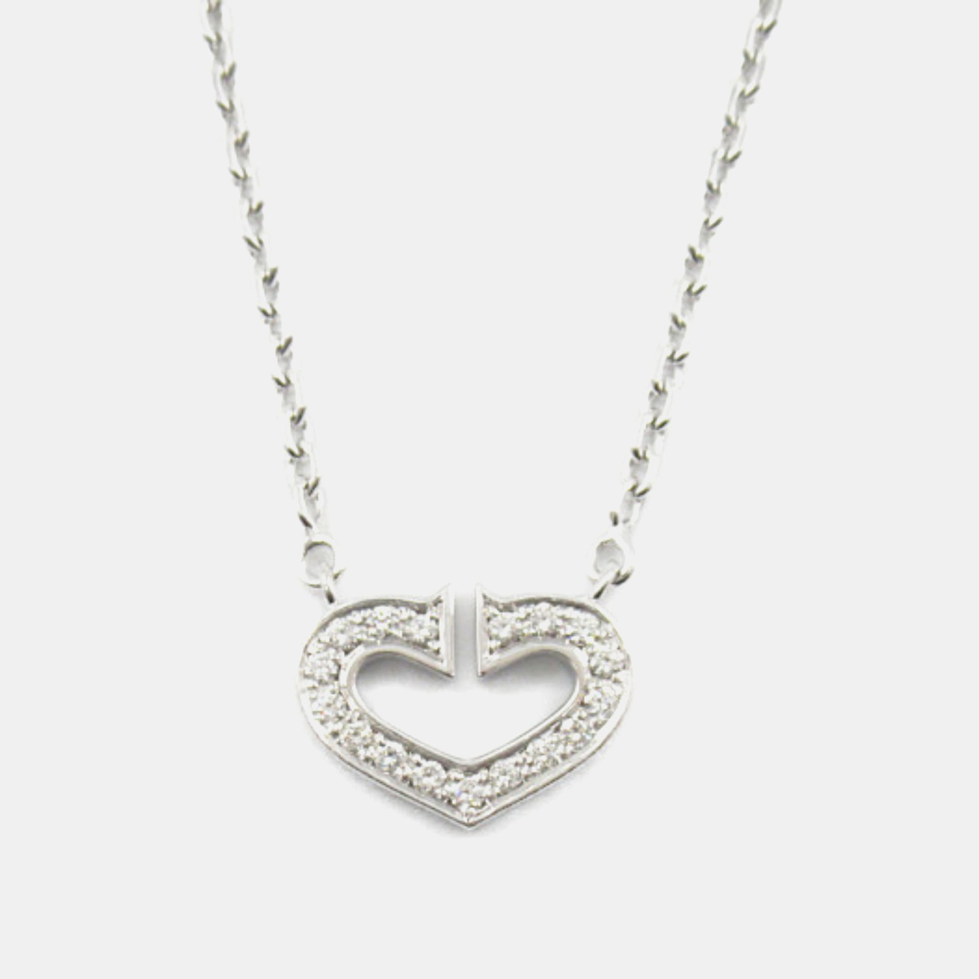 

Cartier 18K White Gold and Diamond C De Cartier Pendant Necklace