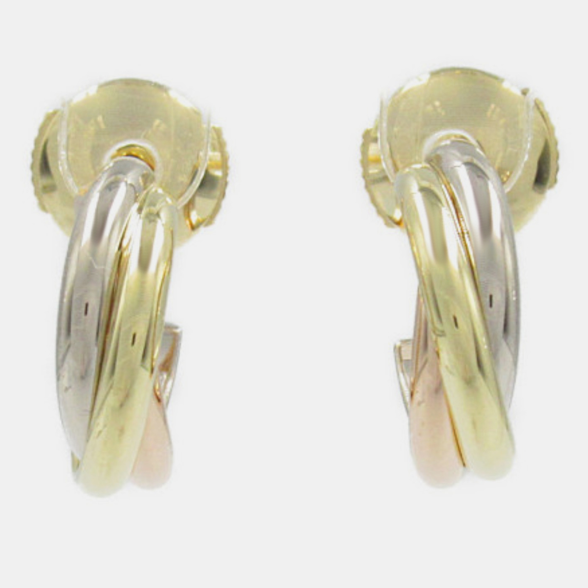 

Cartier 18K Yellow, Rose, White Gold Trinity Hoop Earrings