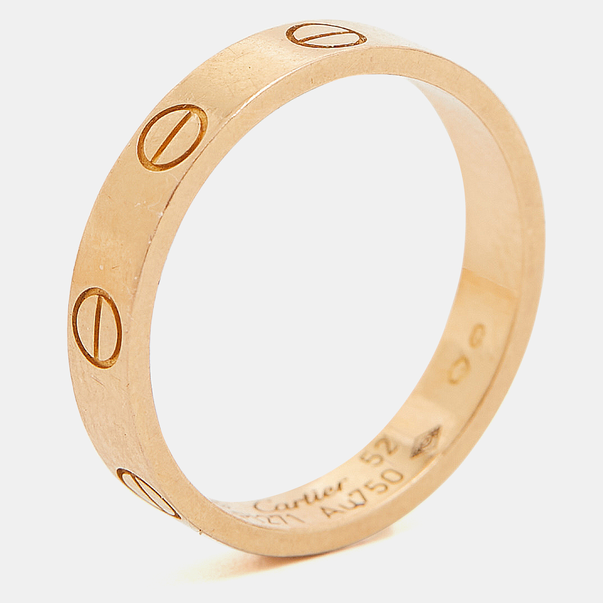 

Cartier Love 18k Rose Gold Wedding Band Ring Size