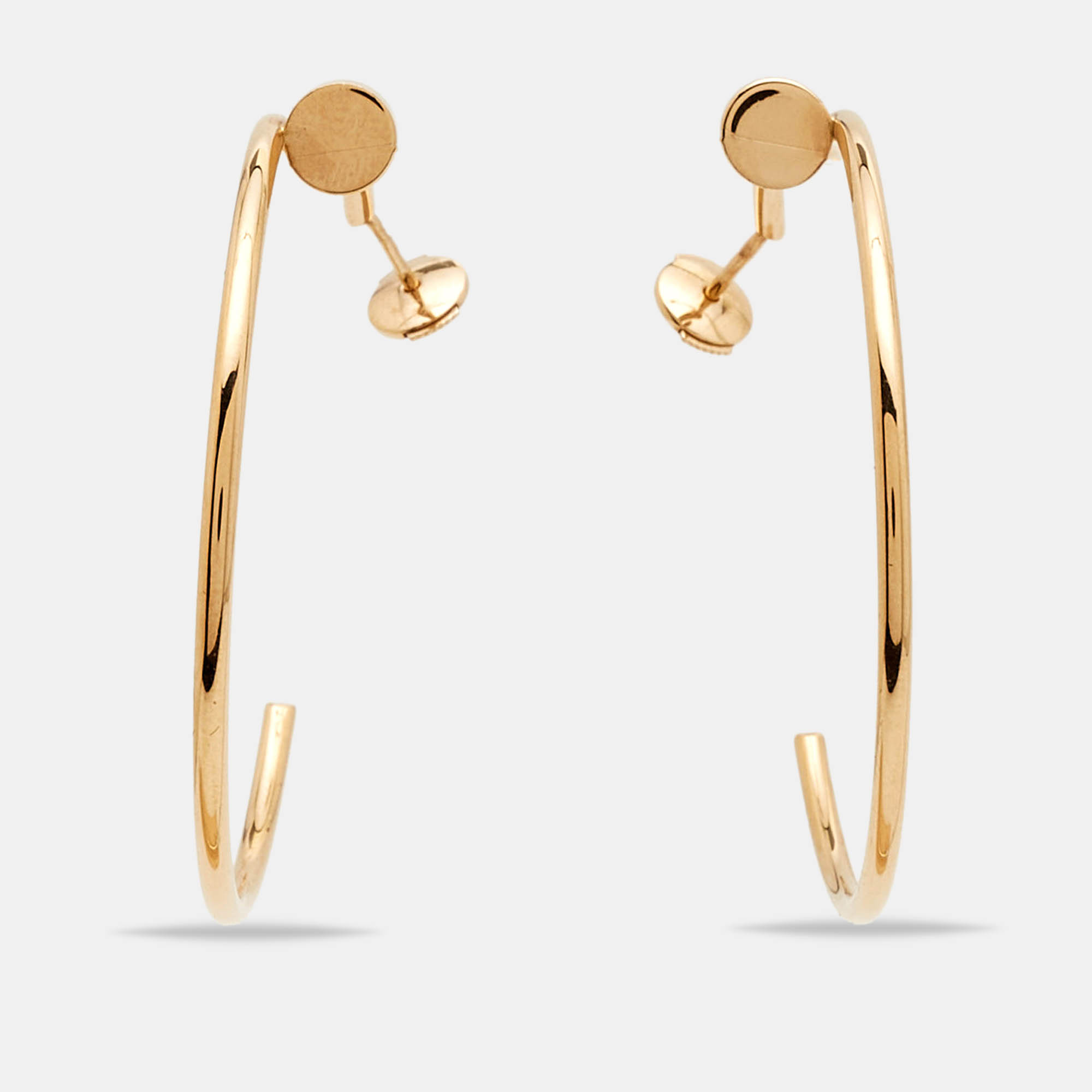 

Cartier Juste Un Clou 18k Rose Gold Large Model Hoop Earrings