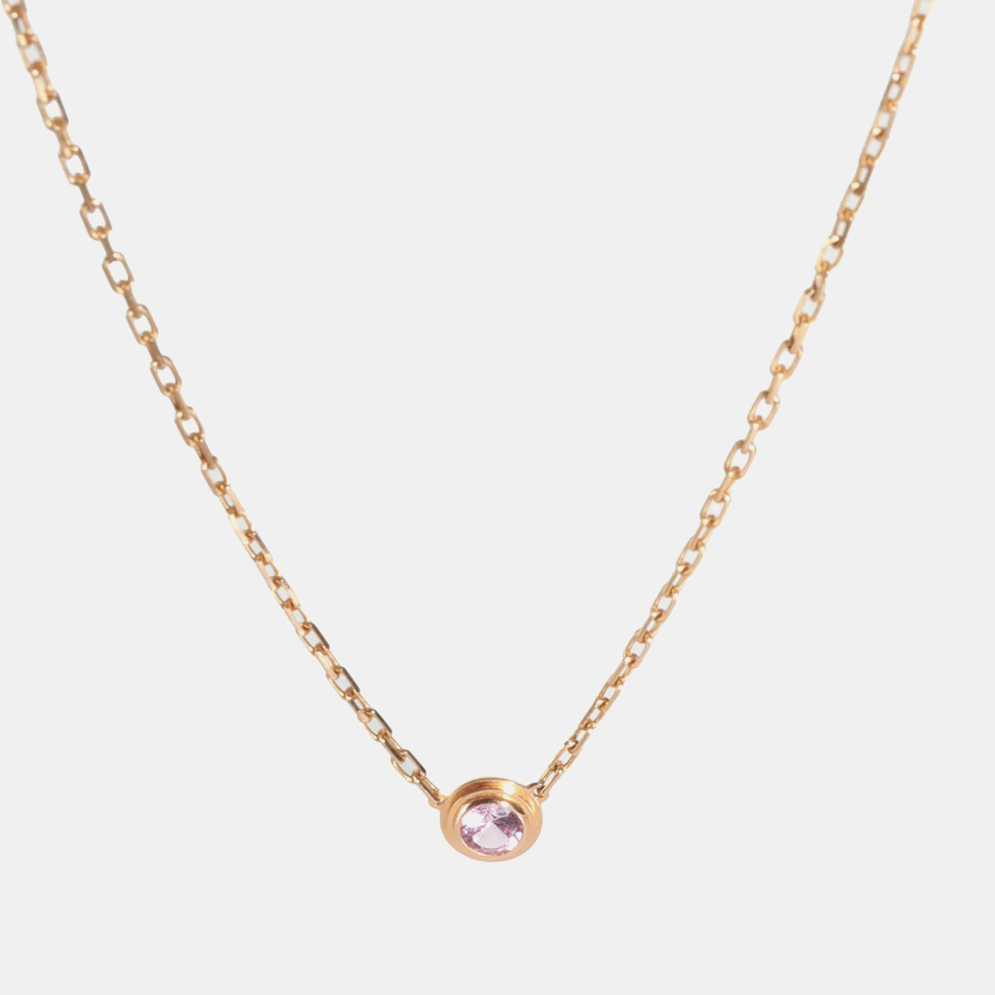 

Cartier 18K Rose Gold and Pink Sapphire D'amour Pendant Necklace