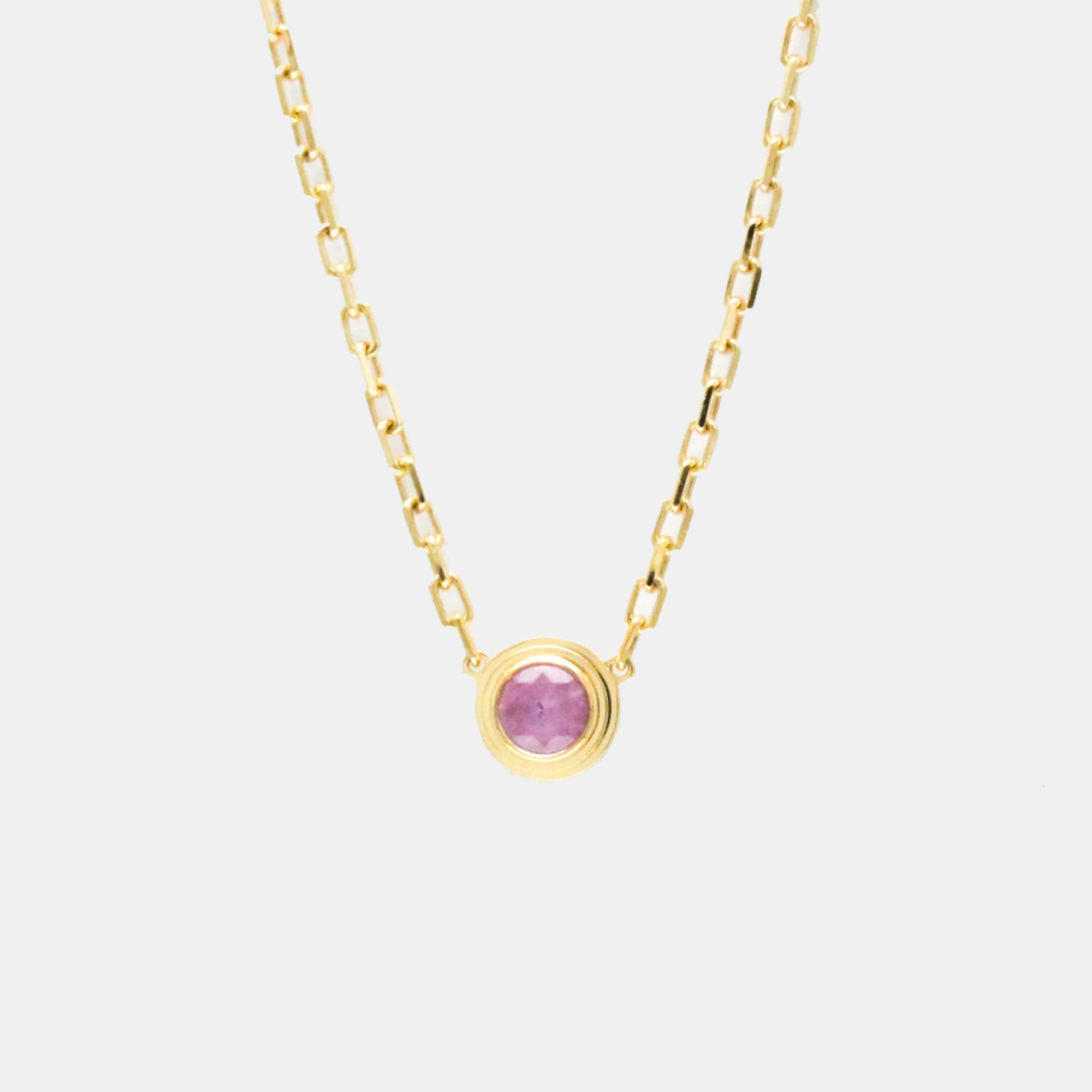 

Cartier 18K Pink Gold Sapphire Legers De Cartier Necklace