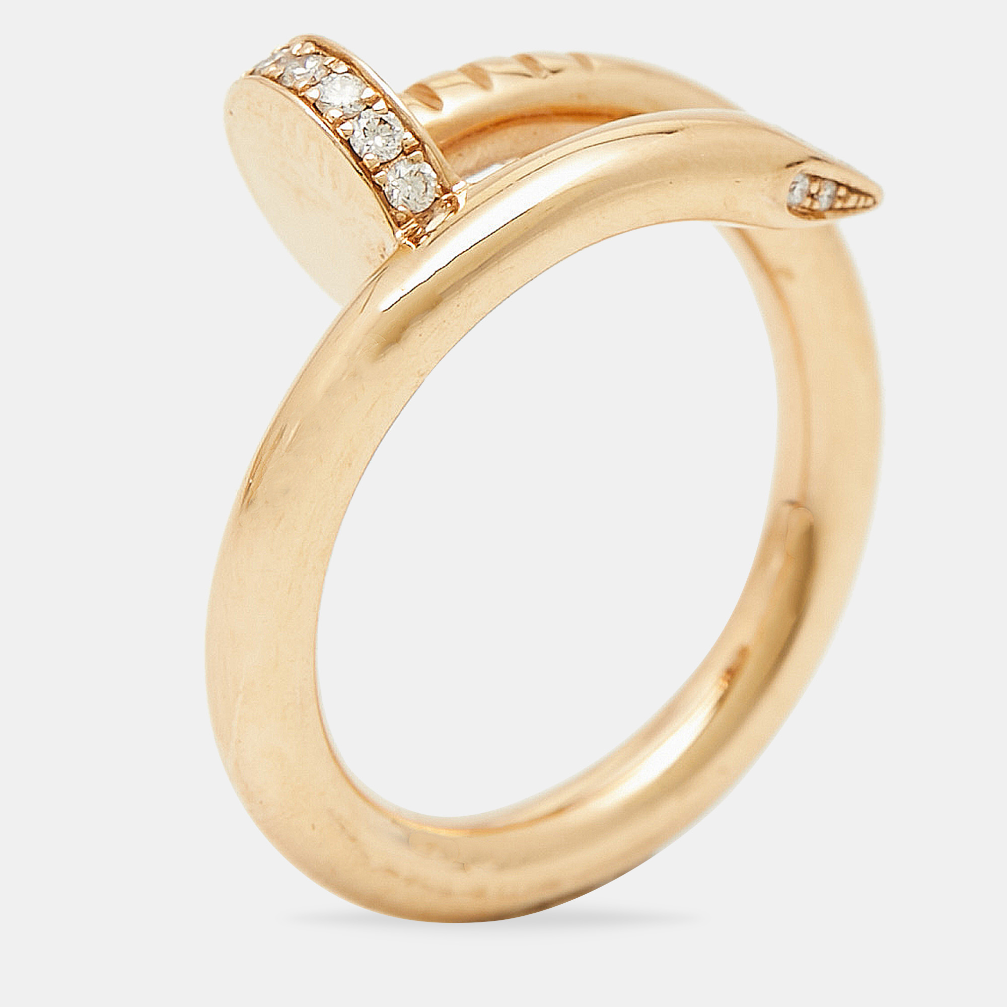 

Cartier Juste Un Clou Diamonds 18k Rose Gold Ring Size