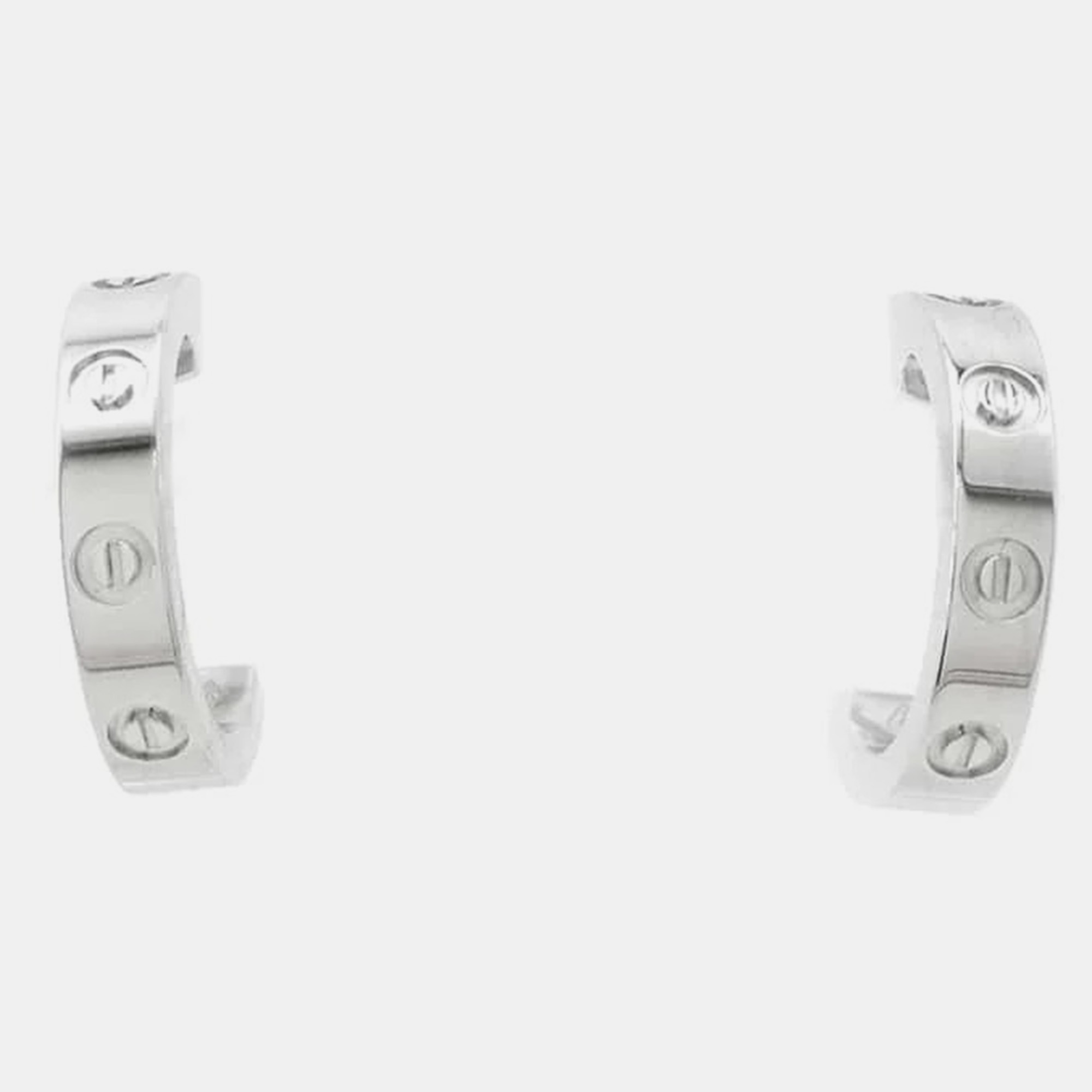 

Cartier 18K White Gold Mini Love Hoop Earrings