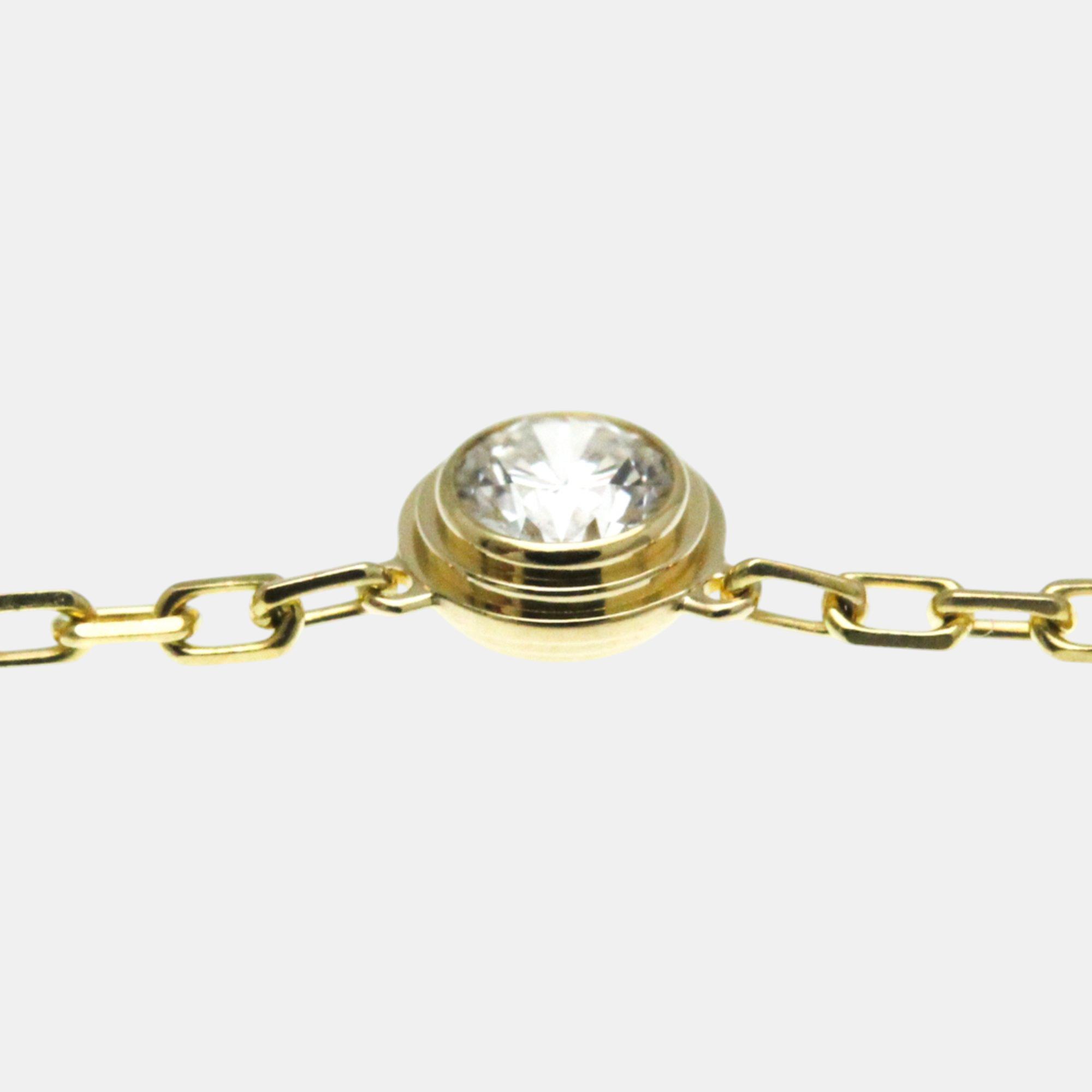 Cartier 18K Yellow Gold and Diamond D`amour Pendant Necklace 