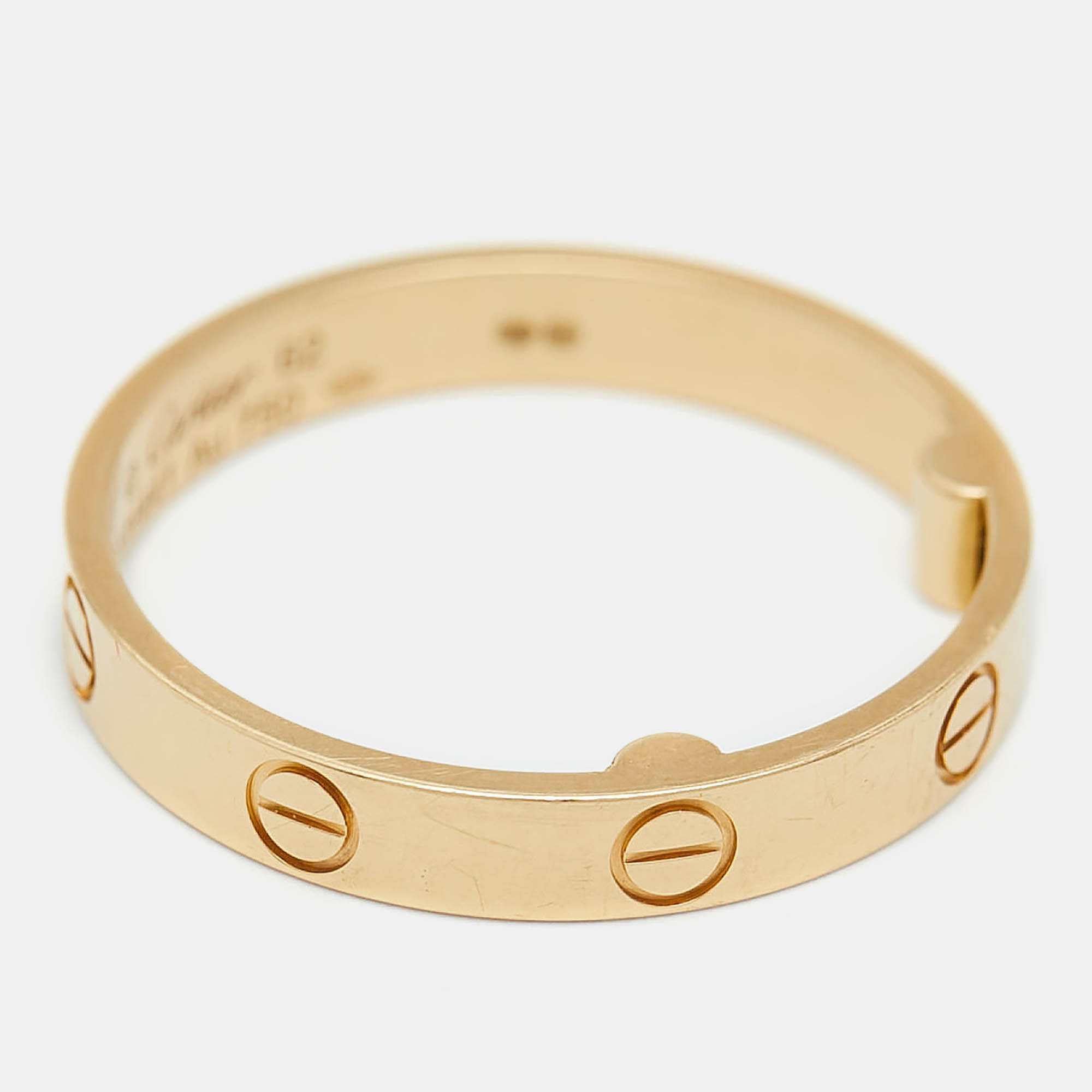 Cartier Love 18k Yellow Gold Wedding Band Ring Size 58 