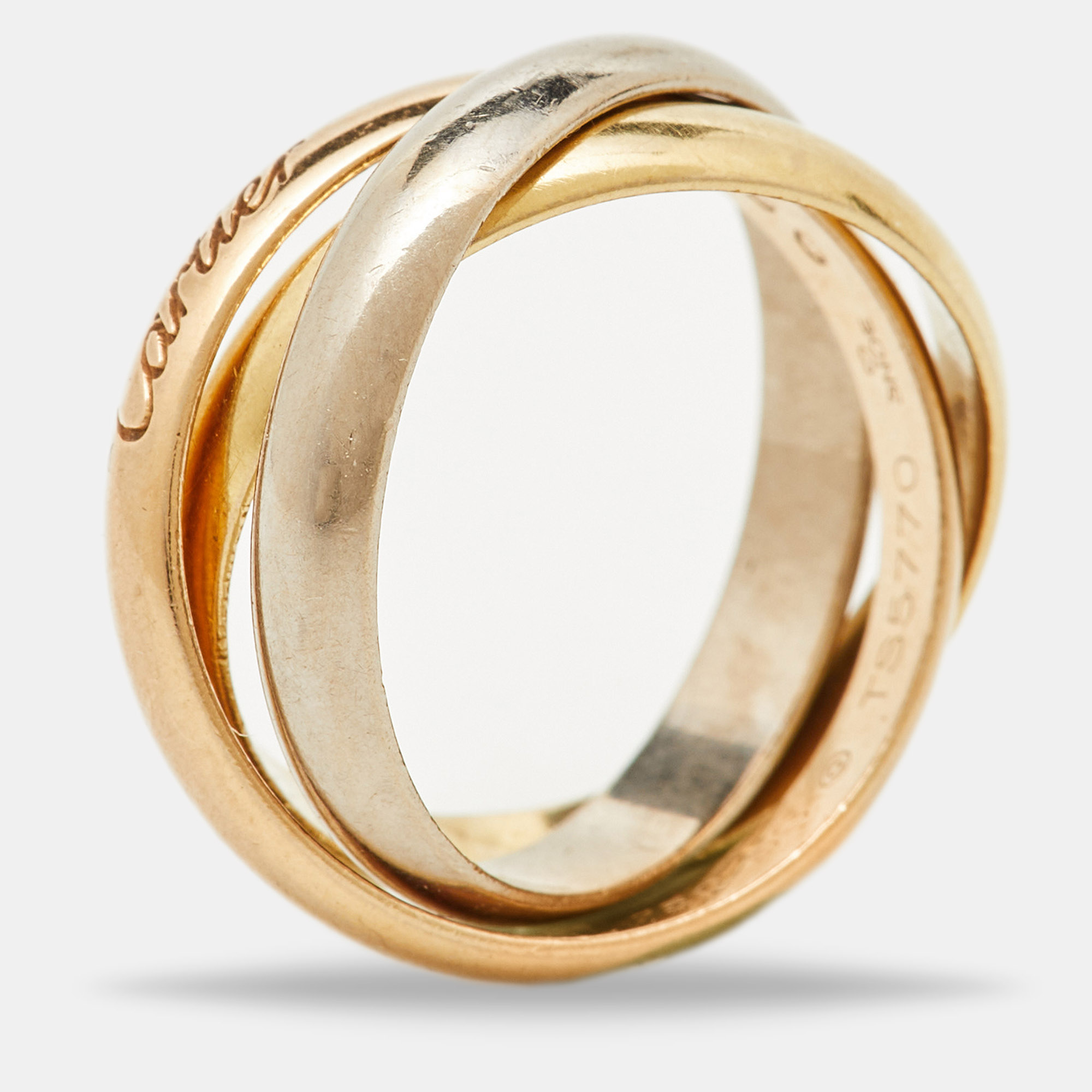 

Cartier Trinity 18k Three Tone Gold Ring Size