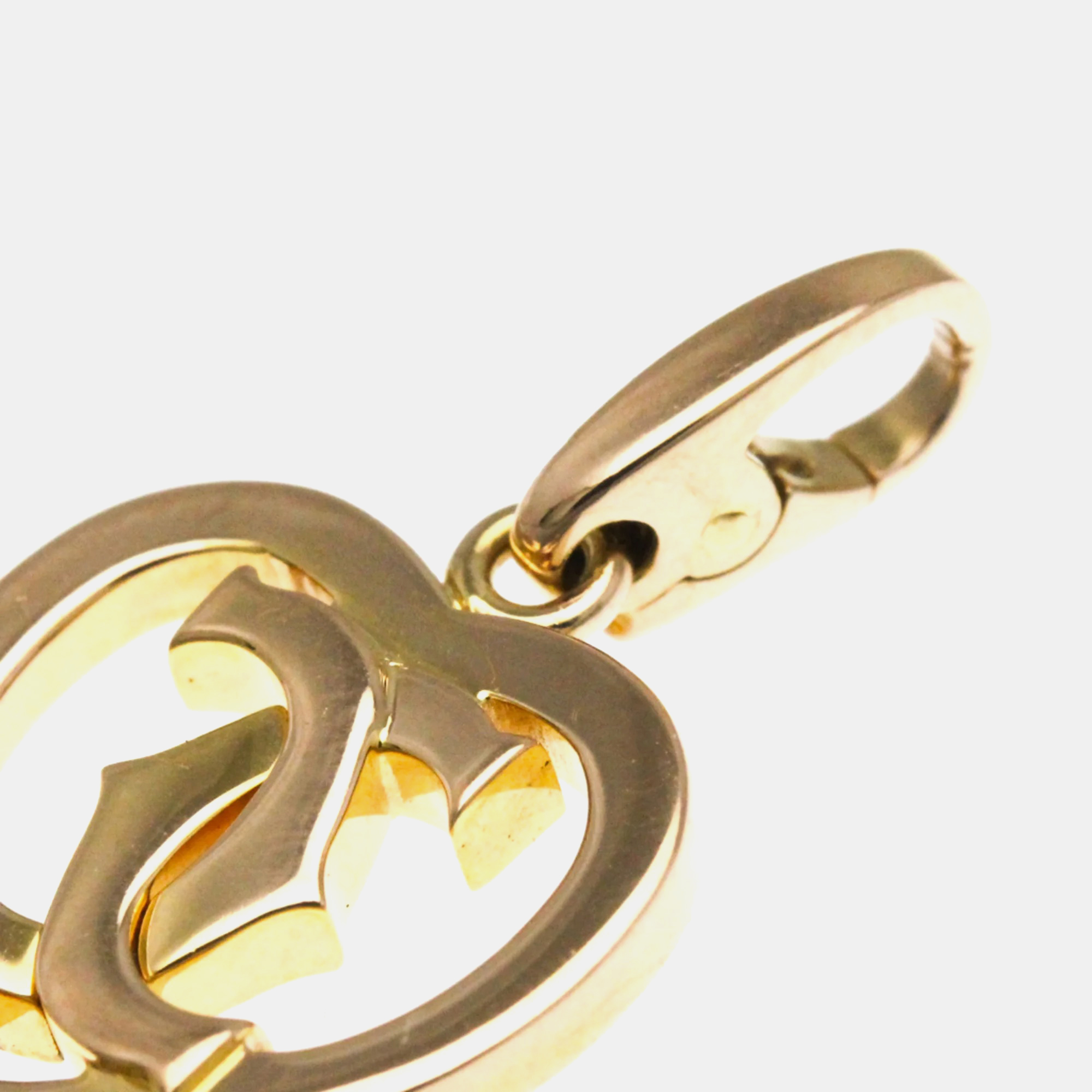 Cartier 18K Rose Gold Double C de Cartier Pendant Charm 