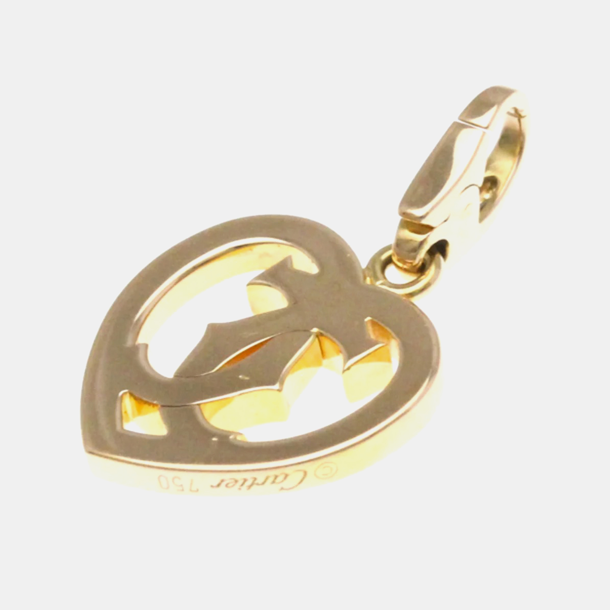 Cartier 18K Rose Gold Double C de Cartier Pendant Charm 