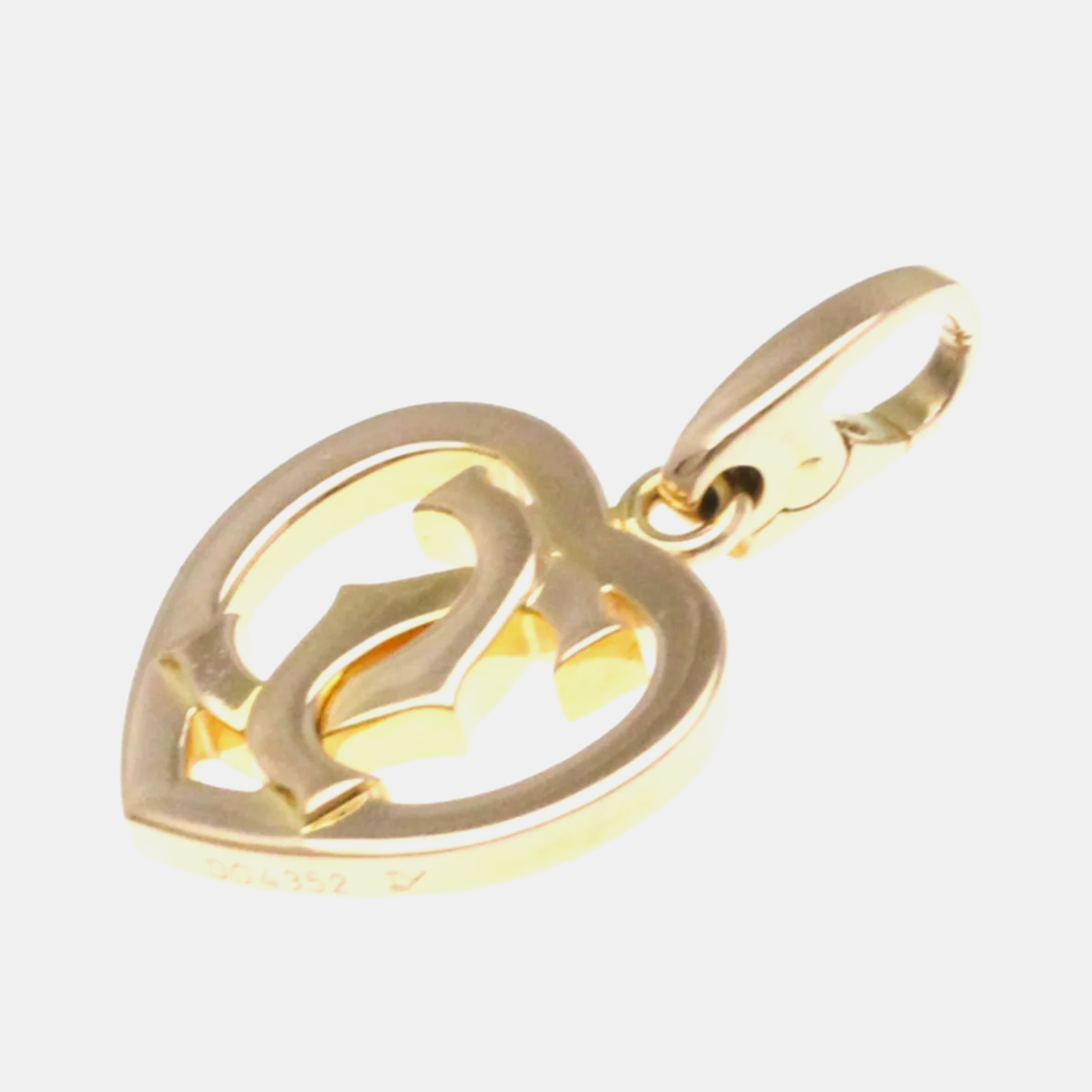 Cartier 18K Rose Gold Double C de Cartier Pendant Charm 