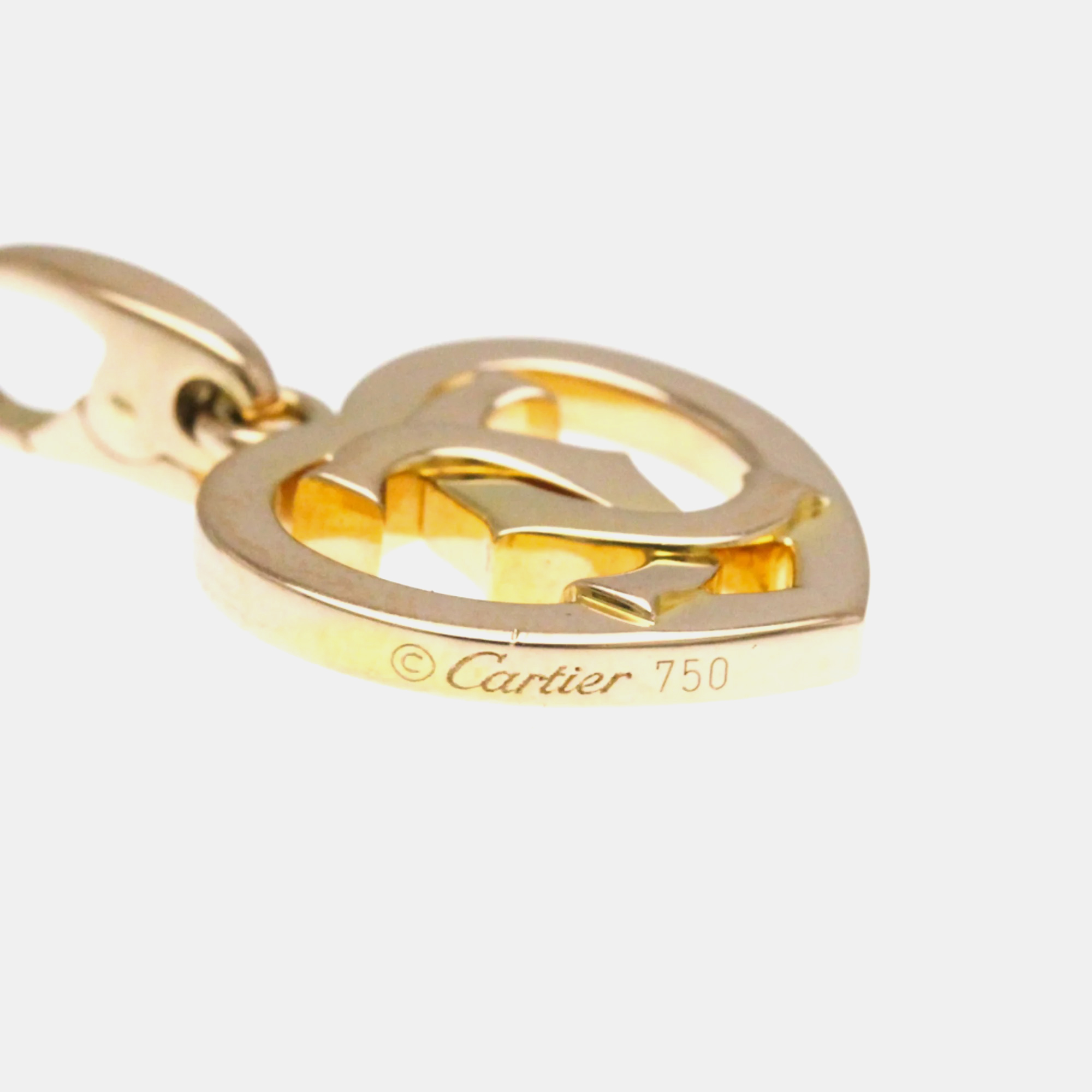 Cartier 18K Rose Gold Double C de Cartier Pendant Charm 