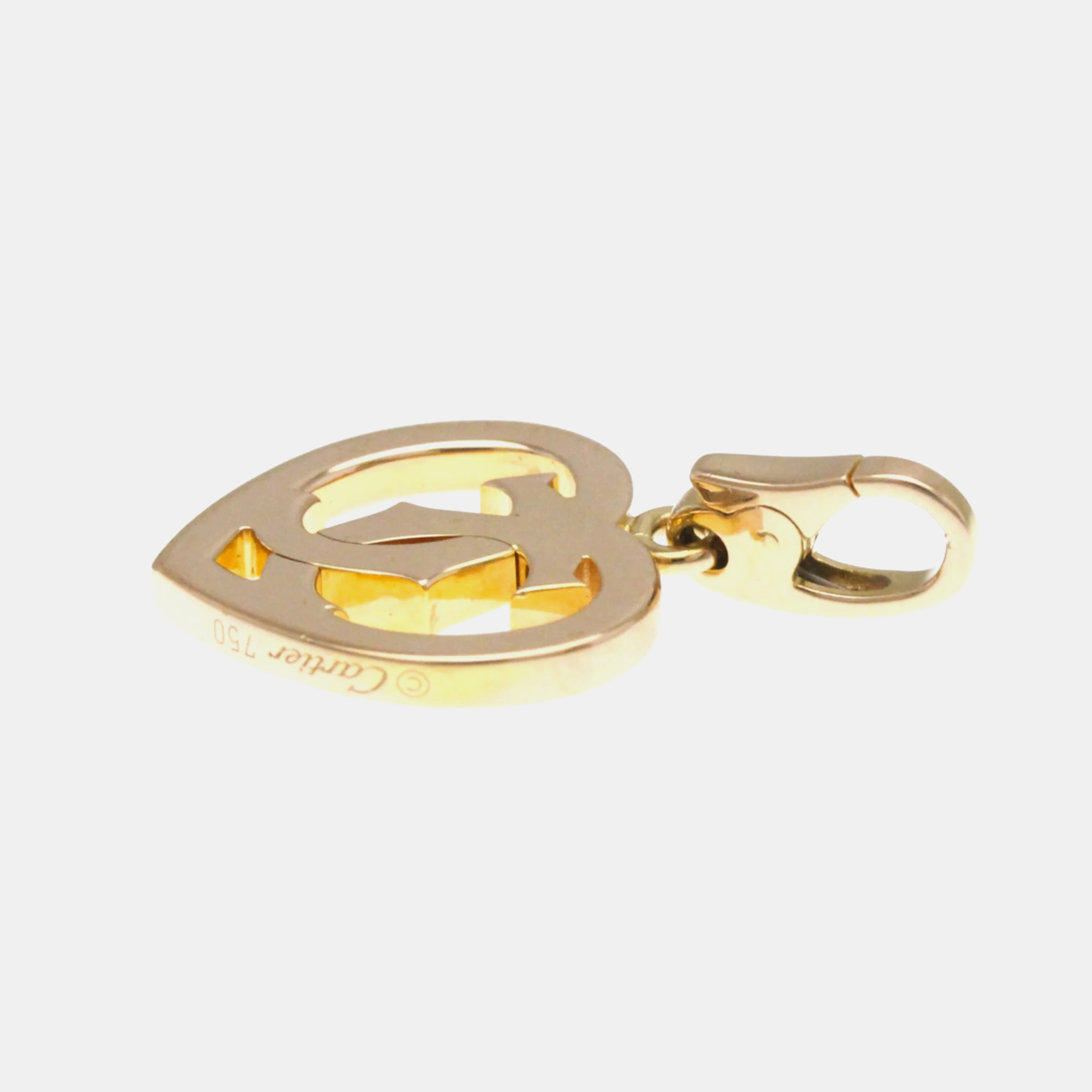 Cartier 18K Rose Gold Double C de Cartier Pendant Charm 