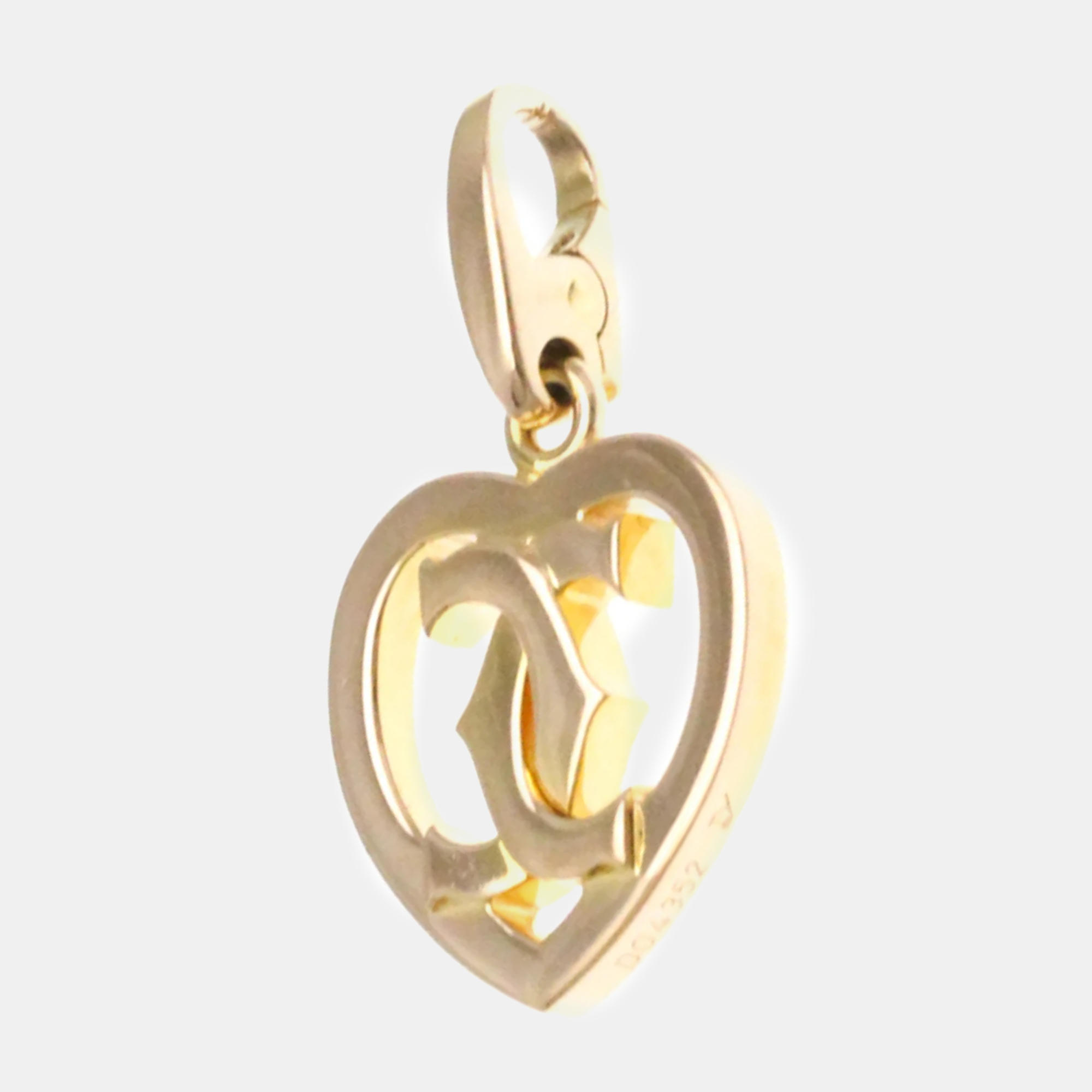Cartier 18K Rose Gold Double C de Cartier Pendant Charm 