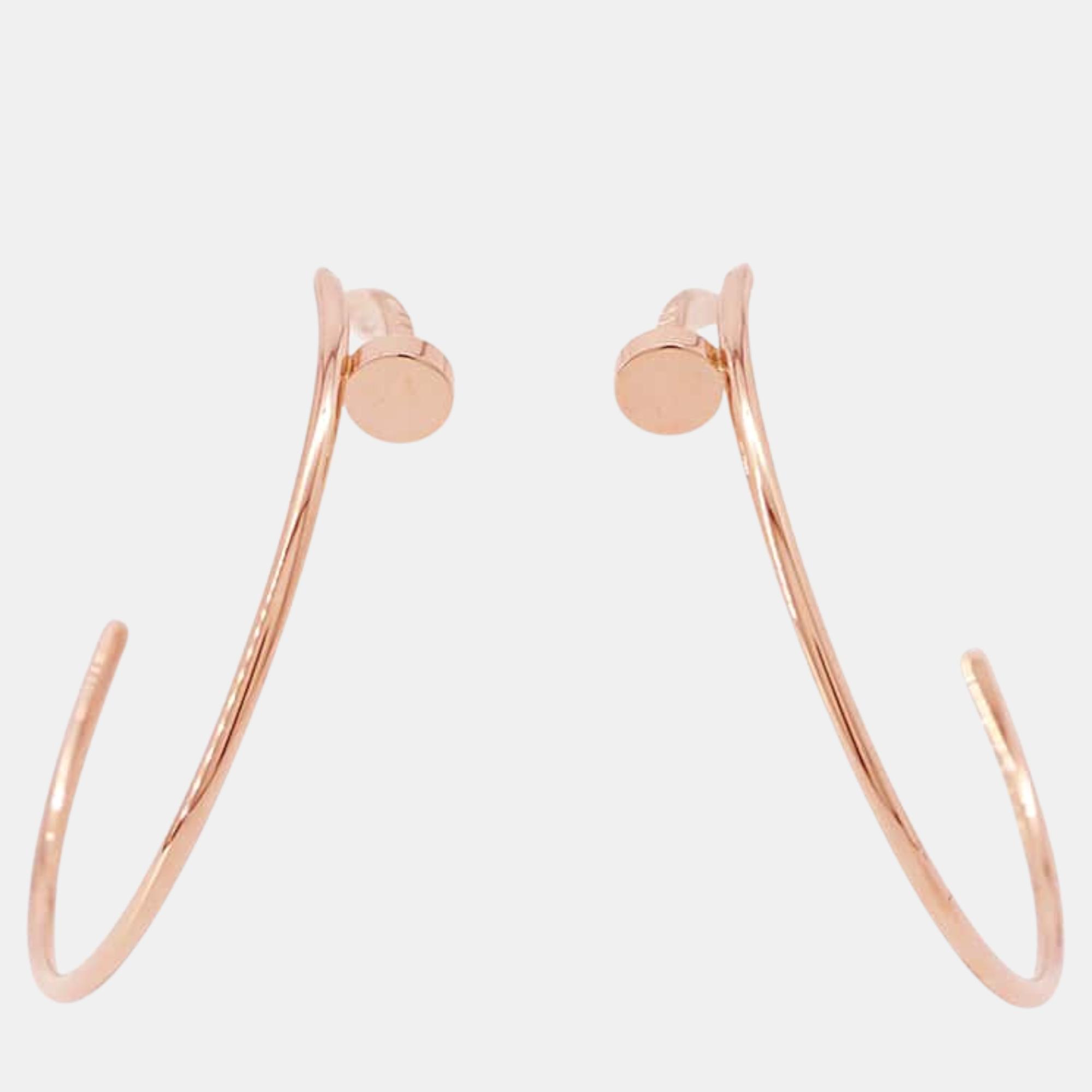 

Cartier 18K Pink Gold Large Juste Un Clou Hoop Earrings